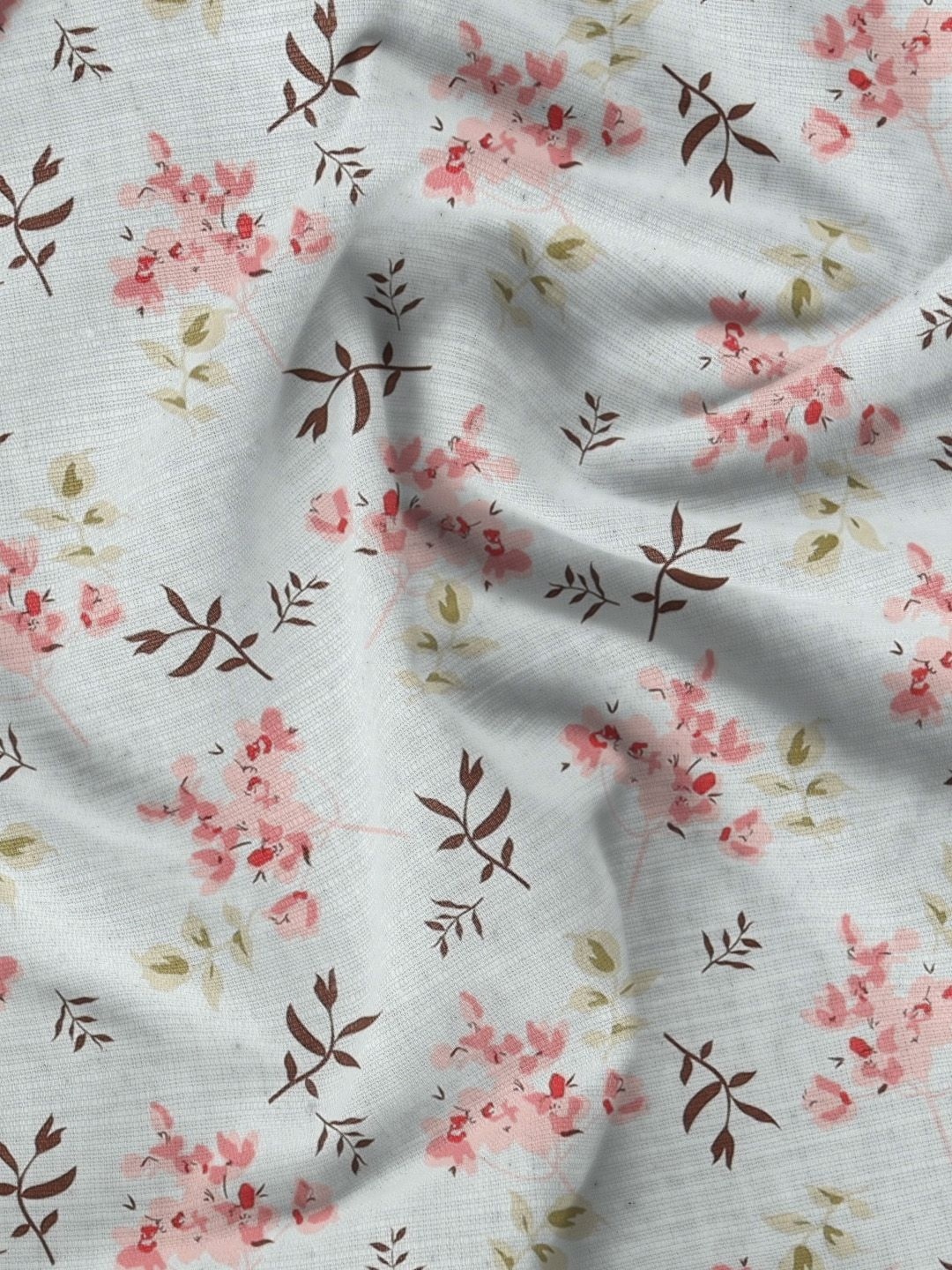 

bsb home Steel & Pink Floral 180 TC Single Bedsheet with 1 Pillow Covers