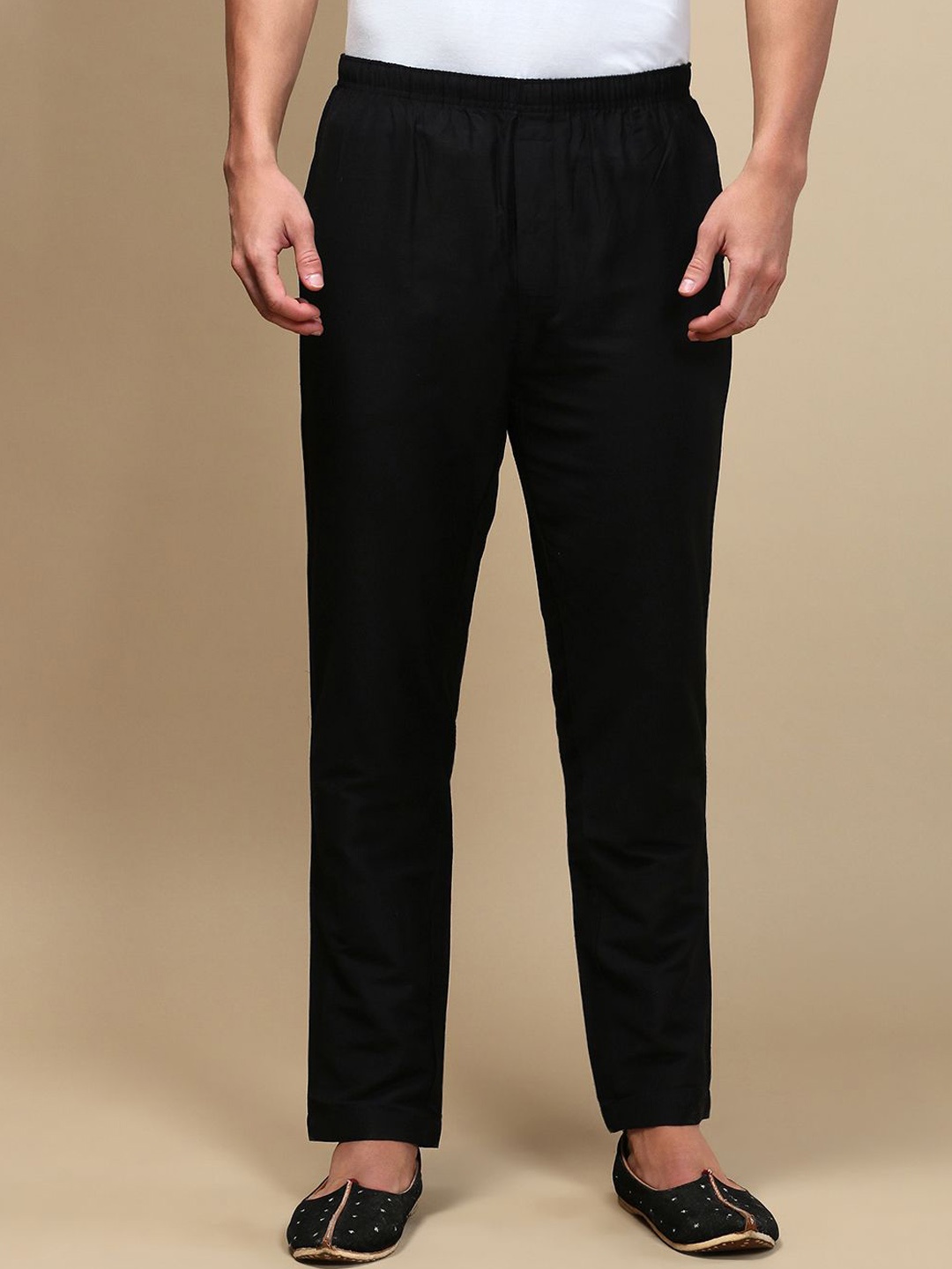 

WHITE HEART Men Mid-Rise Pyjamas, Black