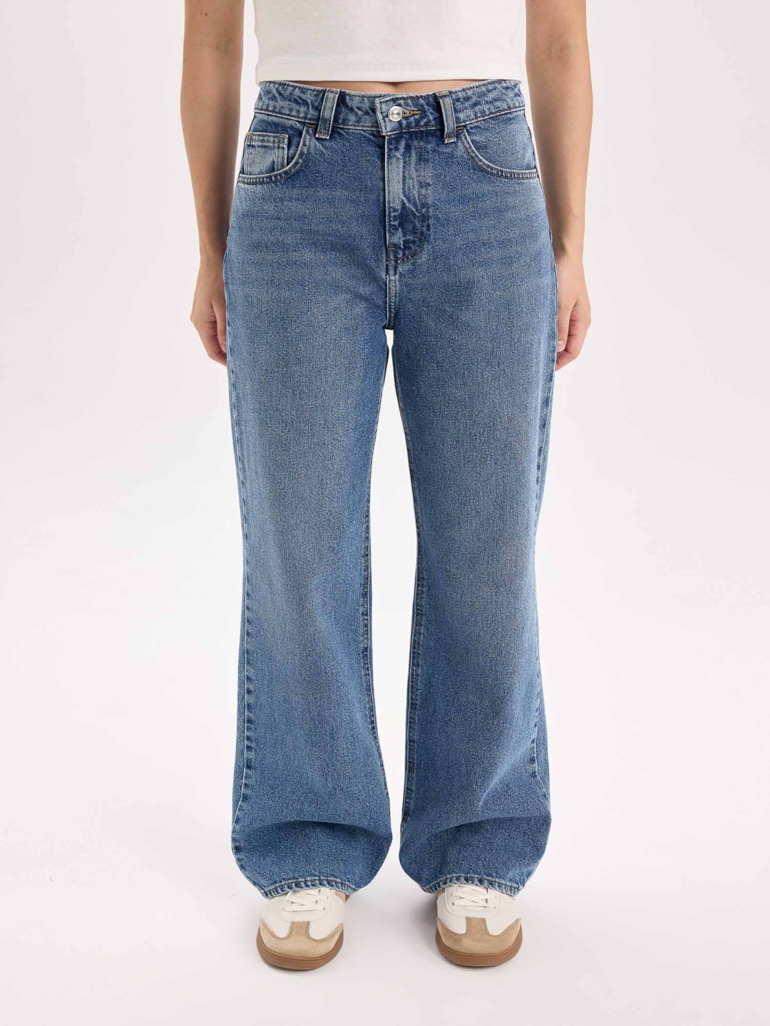 

DeFacto Women Mid-Rise Trousers, Na