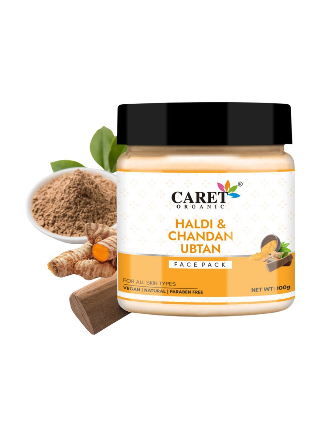 

CARET ORGANIC Haldi & Chandan Ubtan Face Pack- 100 g, White