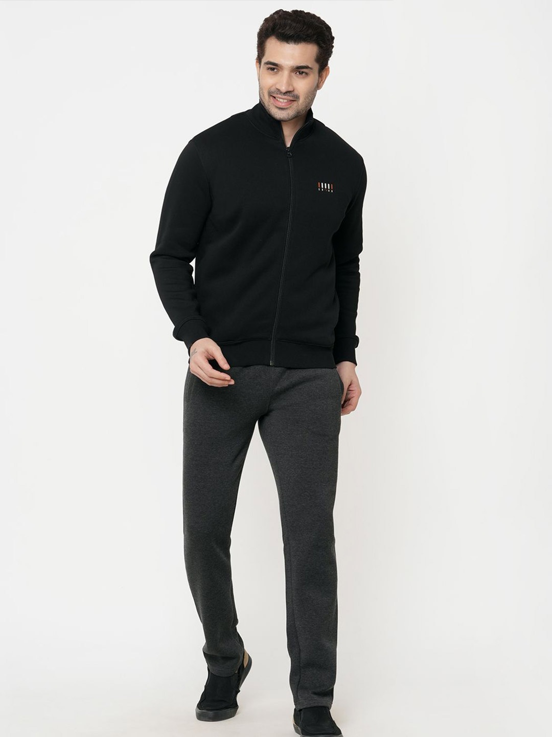 

Sweet Dreams Men Mock Collar Sweatshirt, Black