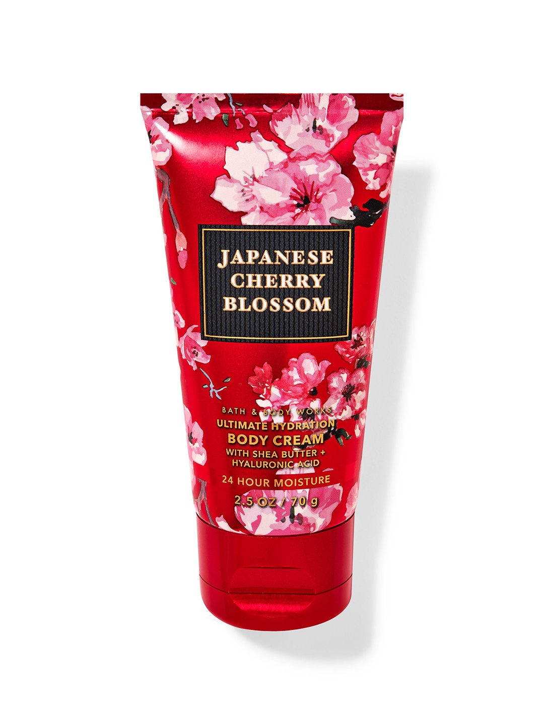 

Bath & Body Works Japanese Cherry Blossom Travel Size Ultimate Hydration Body Cream - 70g, Red