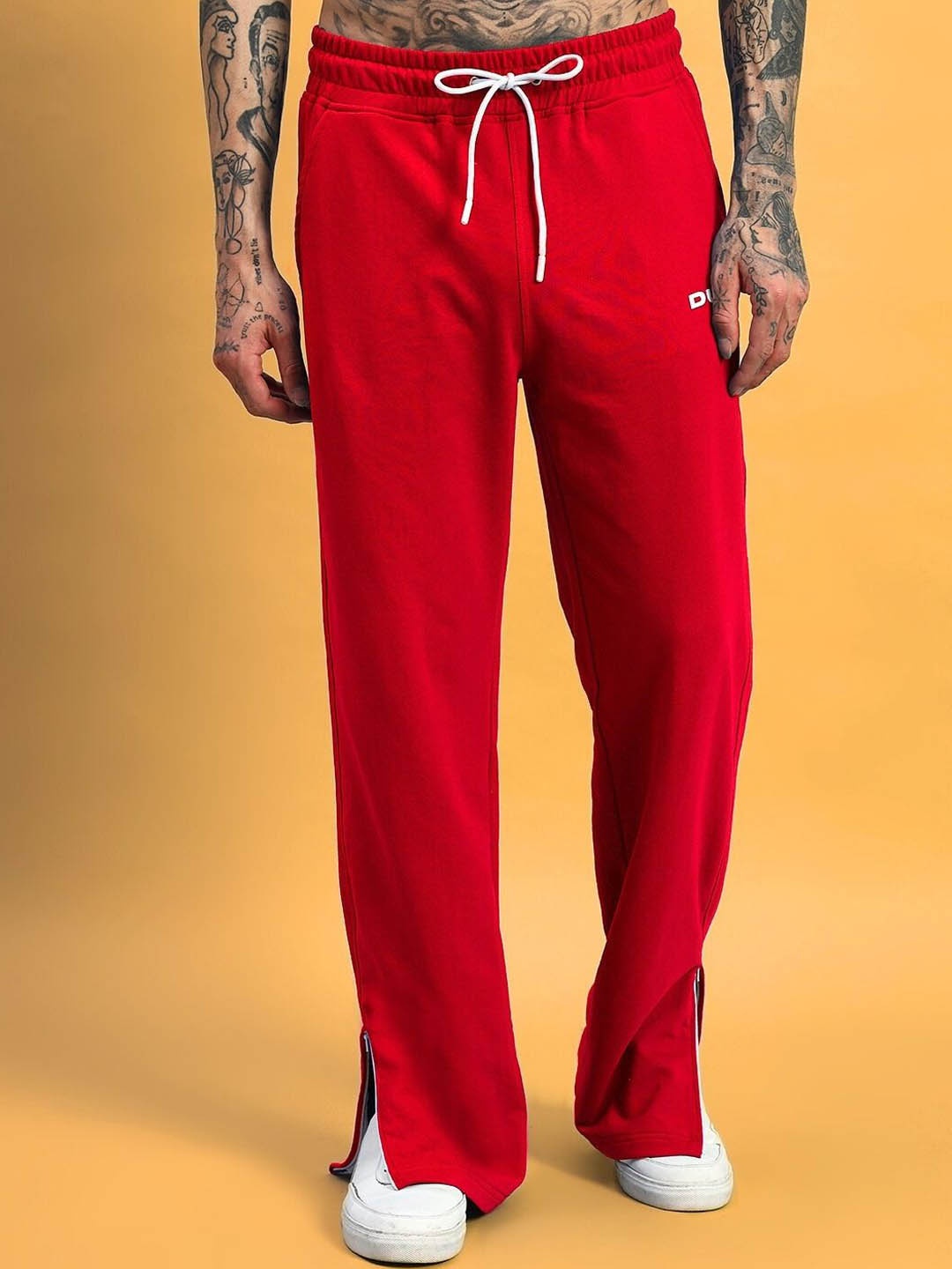 

WEARDUDS Men Relaxed Fit Track Pants, Red