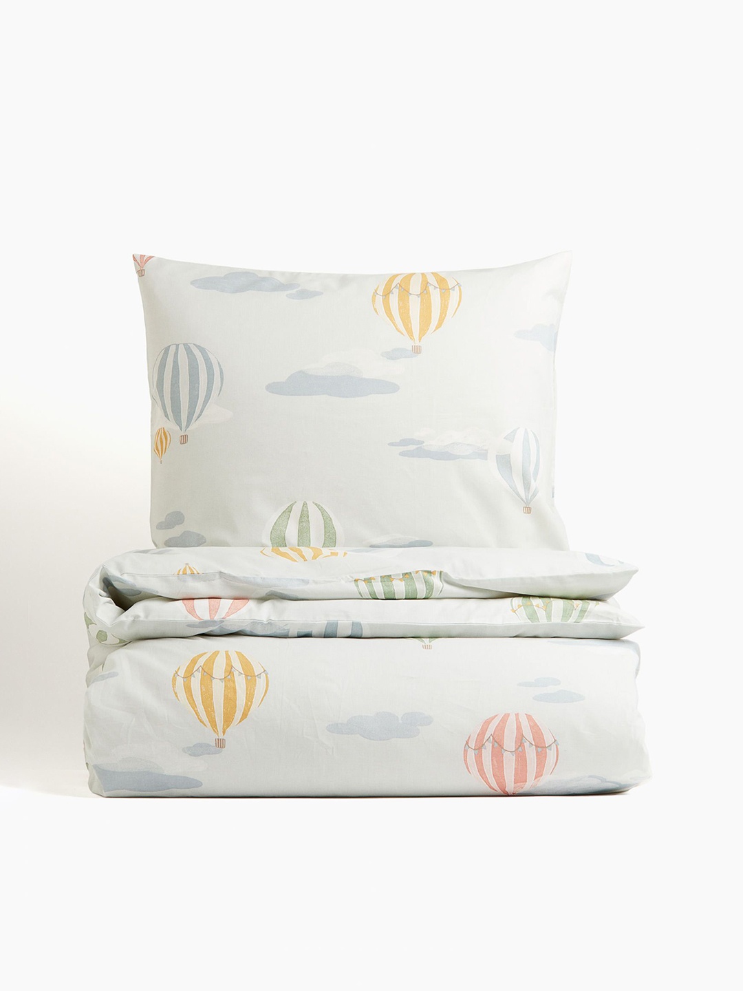 

H&M Green Patterned Cotton Duvet Cover Set
