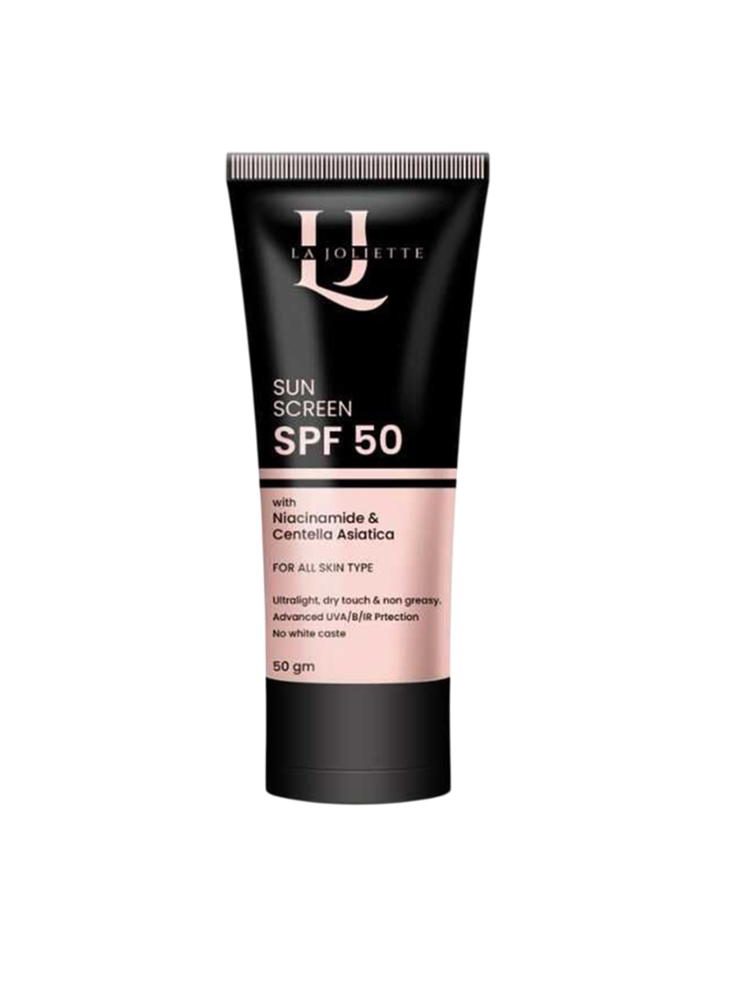 

La Joliette SPF 50 PA+++ Sunscreen With Niacinamide - 50 g, Black