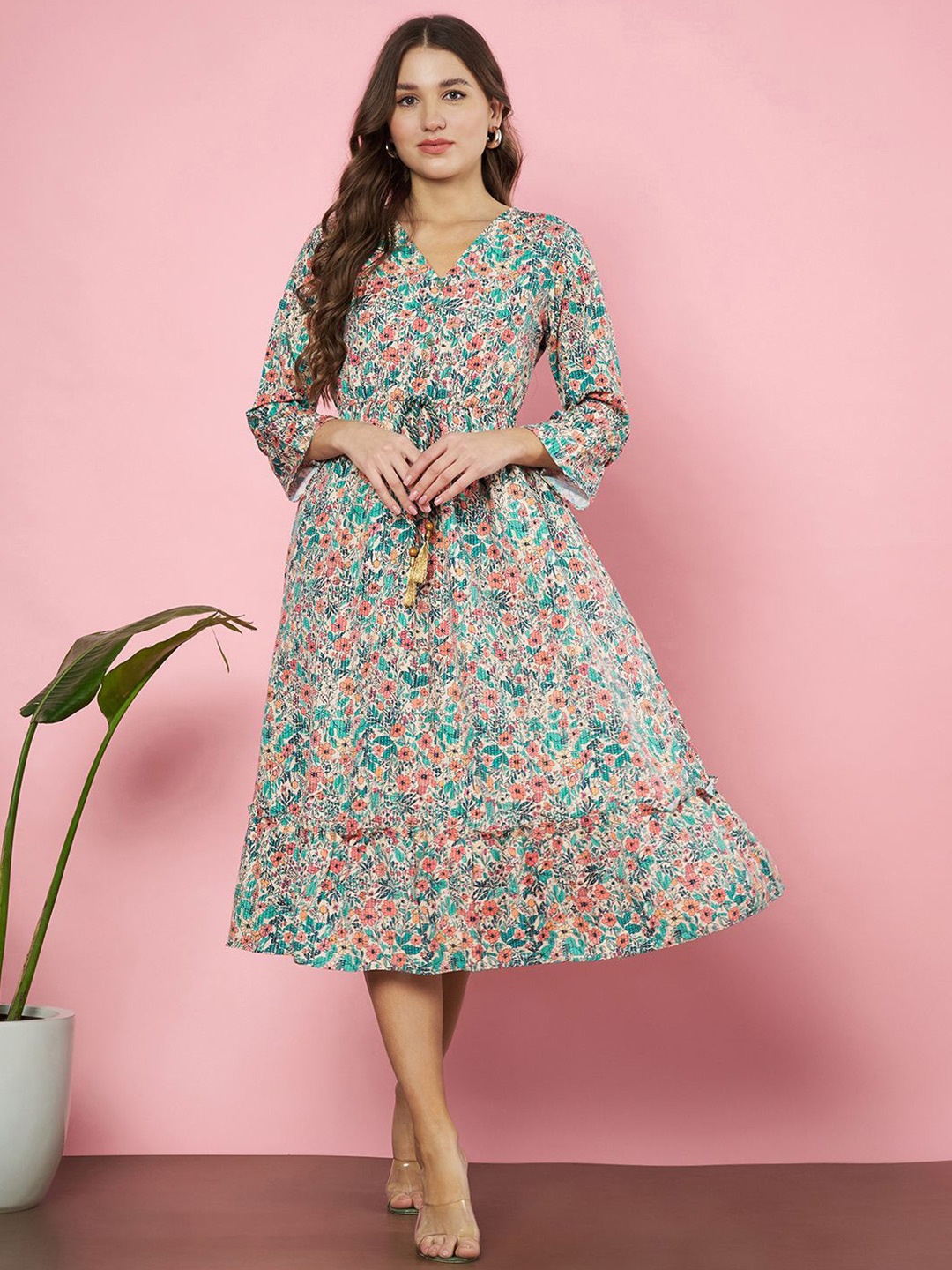 

Fbella Floral Print Fit & Flare Midi Dress, Multi