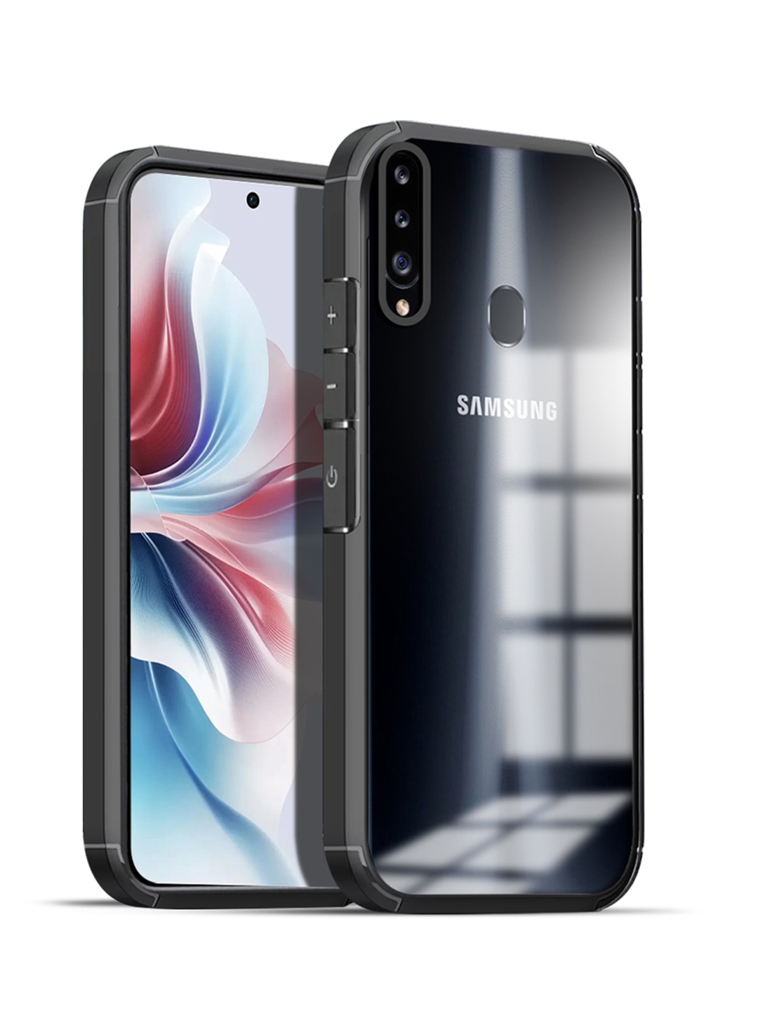 

Karwan Solid Samsung Galaxy A20 Impact Resistant Back Case, Transparent