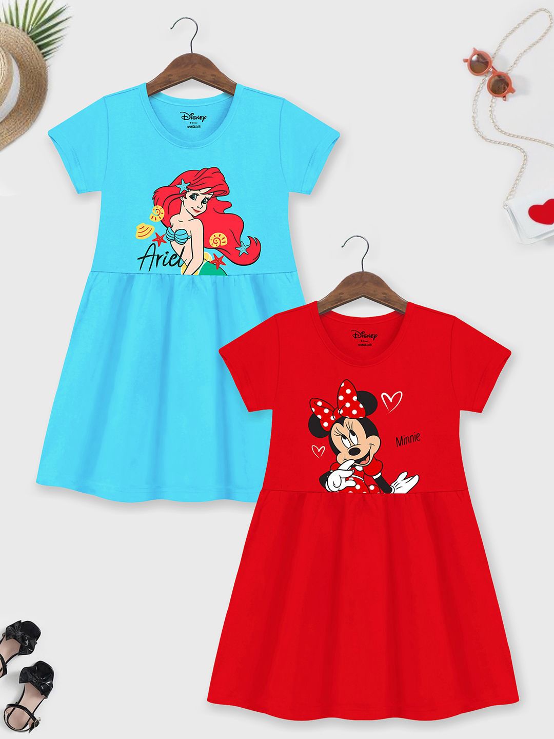 

Disney By Miss and Chief Print A-Line Dress, Red