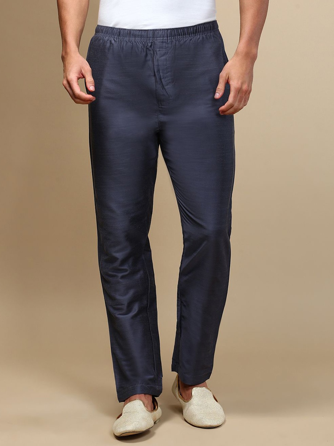 

WHITE HEART Men Slip On Mid-Rise Pyjamas, Grey
