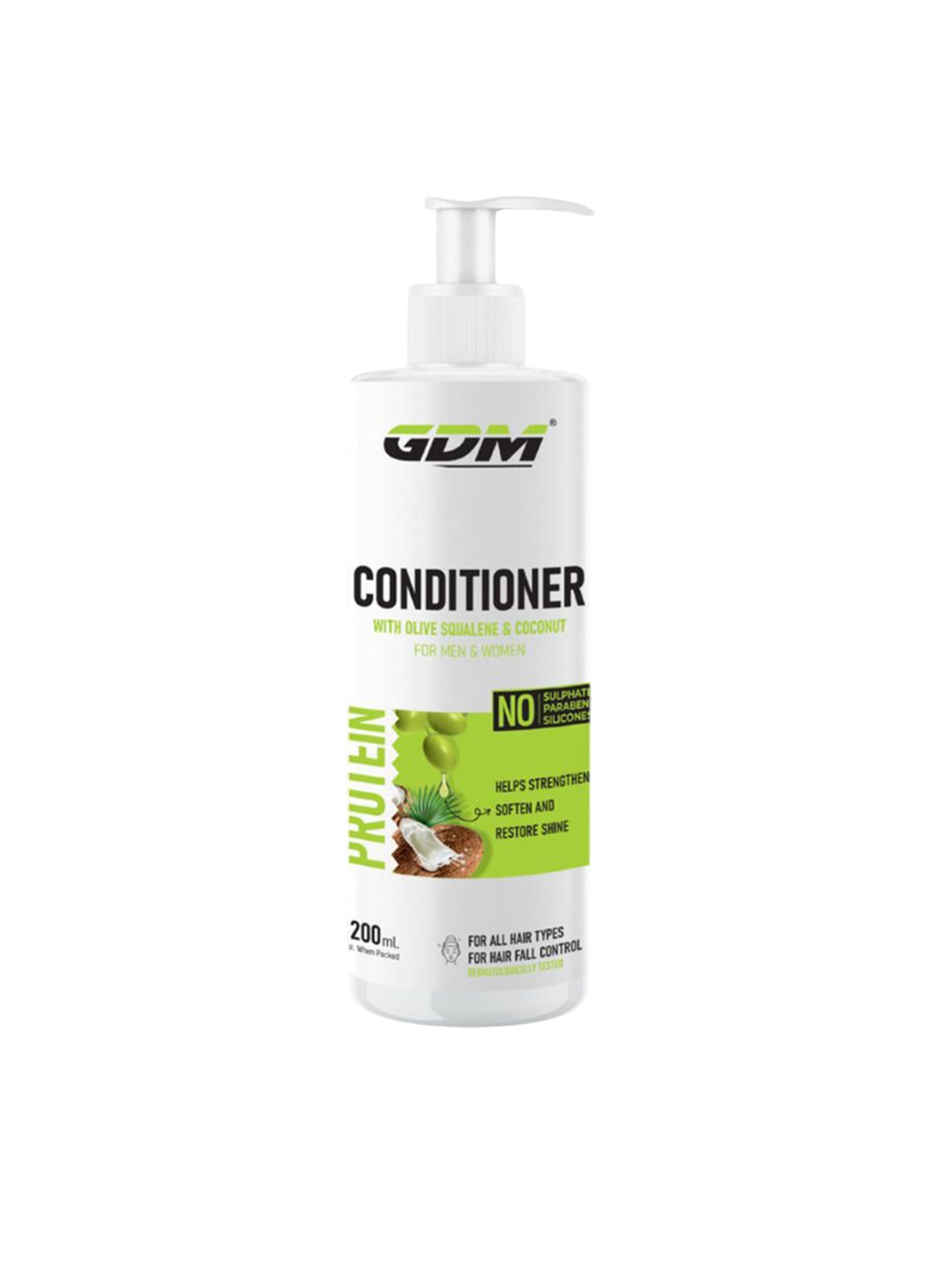 

GDM Nutraceuticals LLP Conditioner With Olive Squalene & Coconut- 200 ml, White