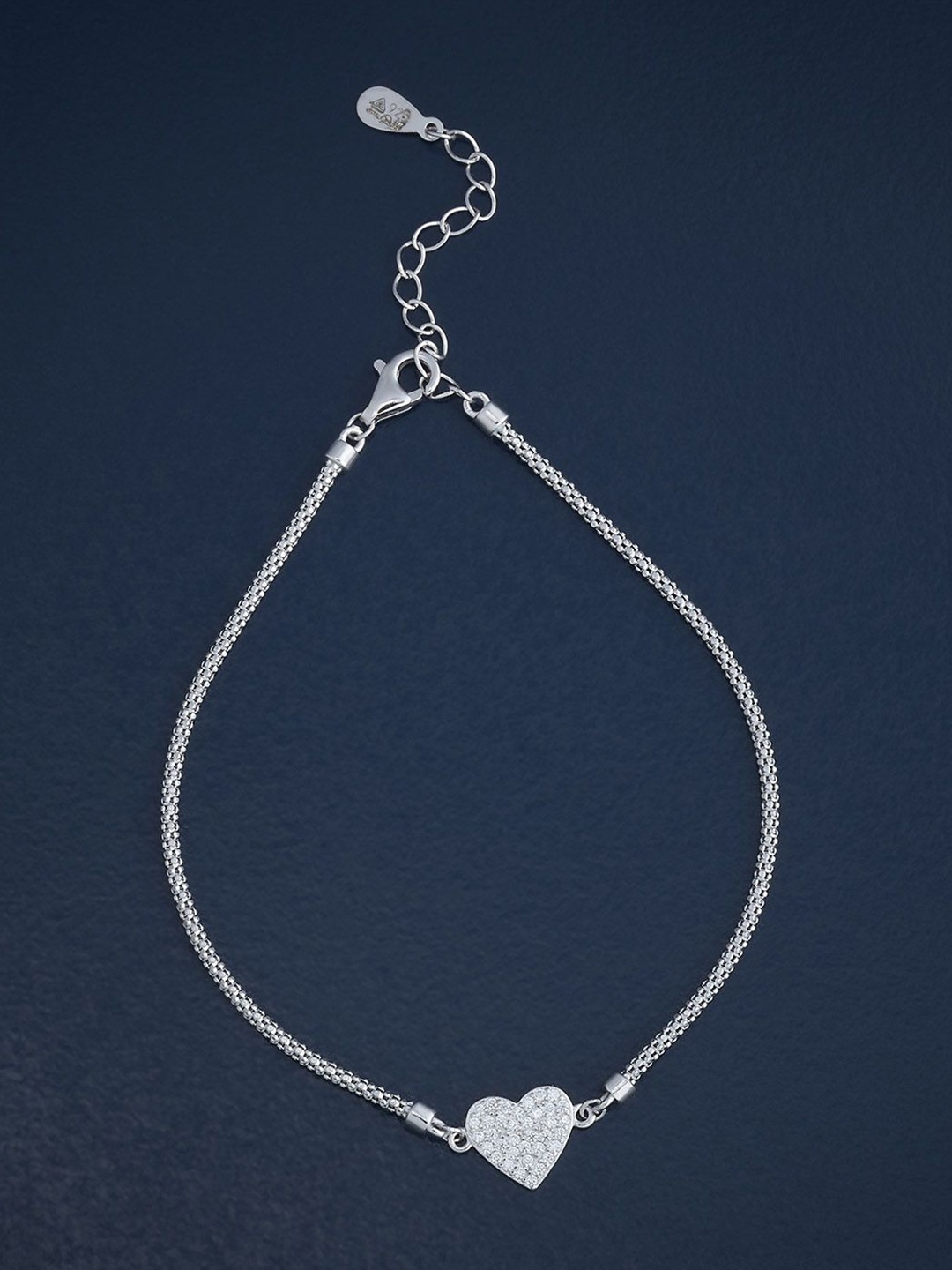 

Kushal's Fashion Jewellery 92.5 Sterling Silver Rhodium-Plated CZ Wraparound Bracelet