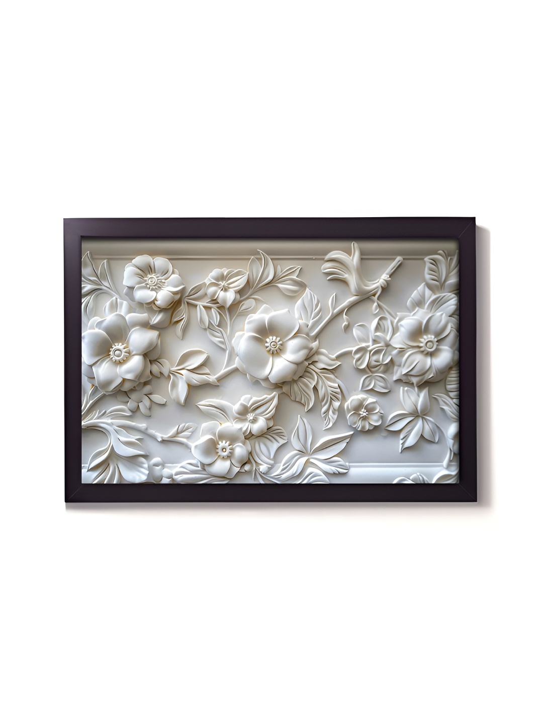 

Aura White & Navy Blue 1 Piece Synthetic Wood Abstract Wall Paintings