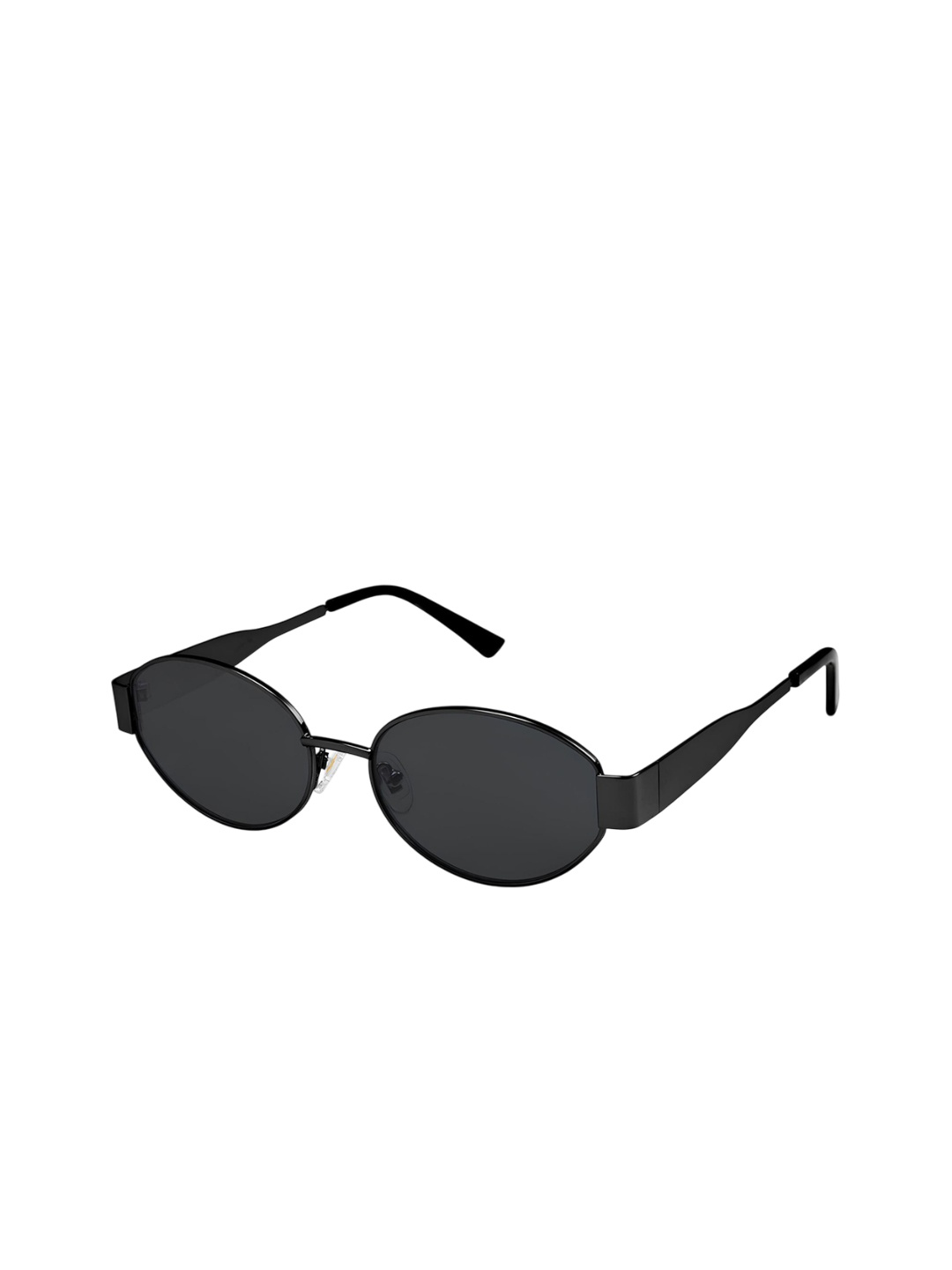 

4Flaunt Unisex Oval Sunglasses with UV Protected Lens, Black
