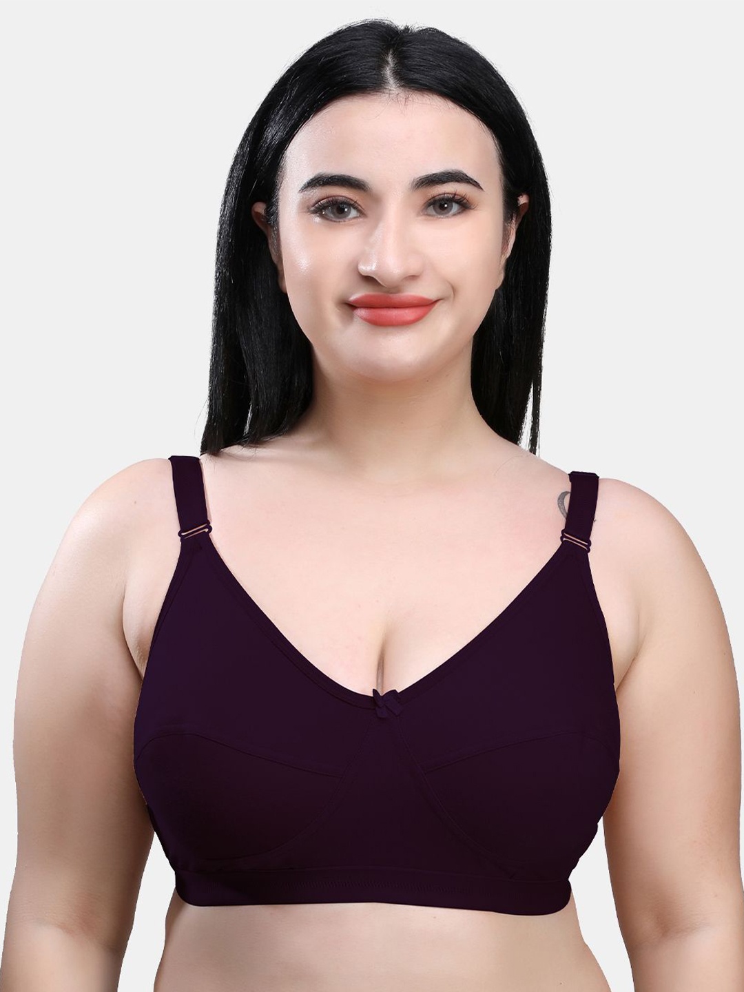 

SKDREAMS Full Coverage Everyday Cotton Bra, Purple