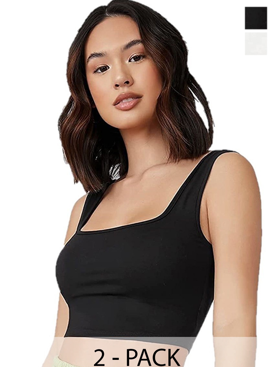 

SRISARAS Tank Crop Top, Black