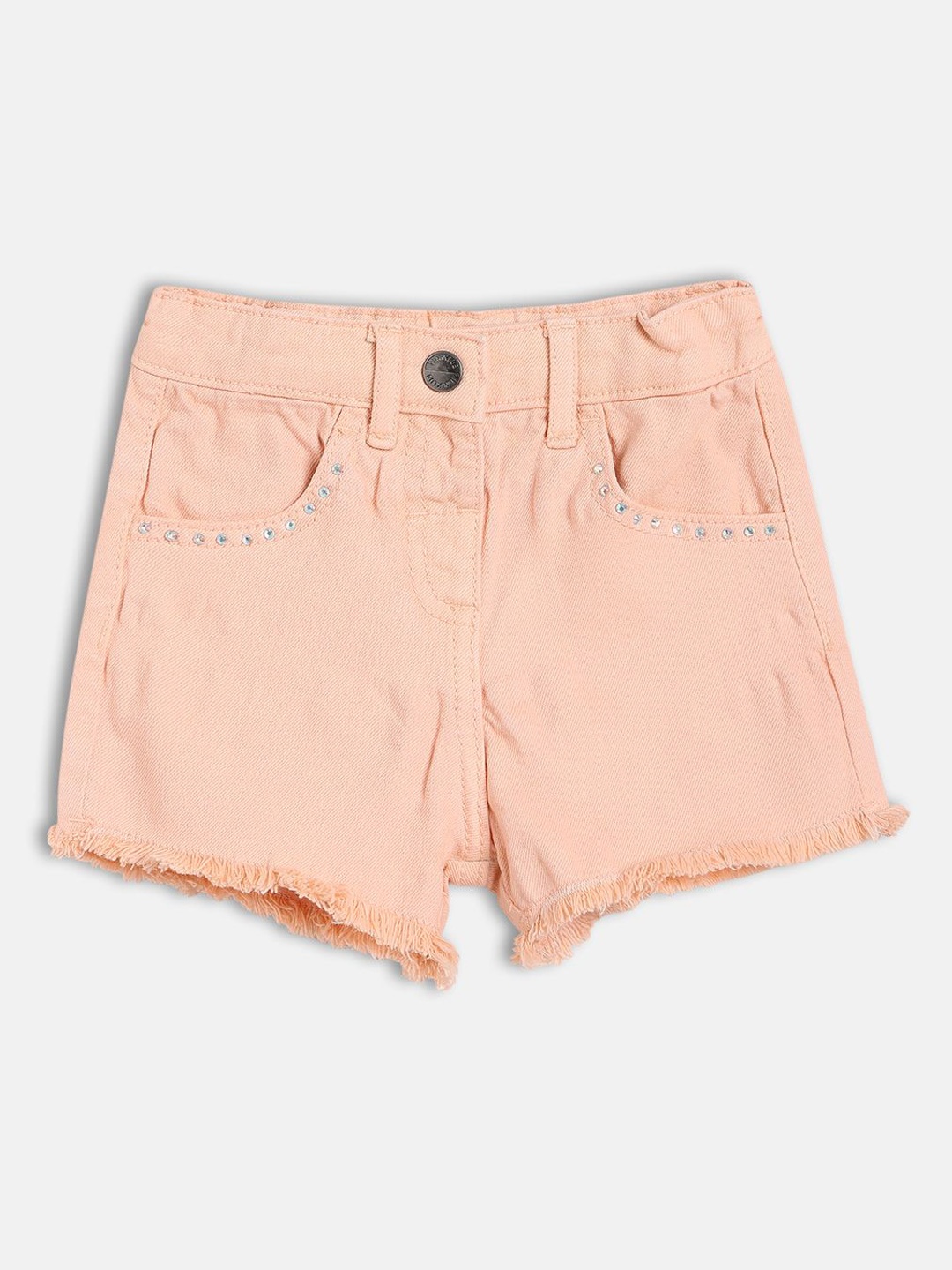 

MINI KLUB Girls Mid-Rise Regular Shorts, Pink
