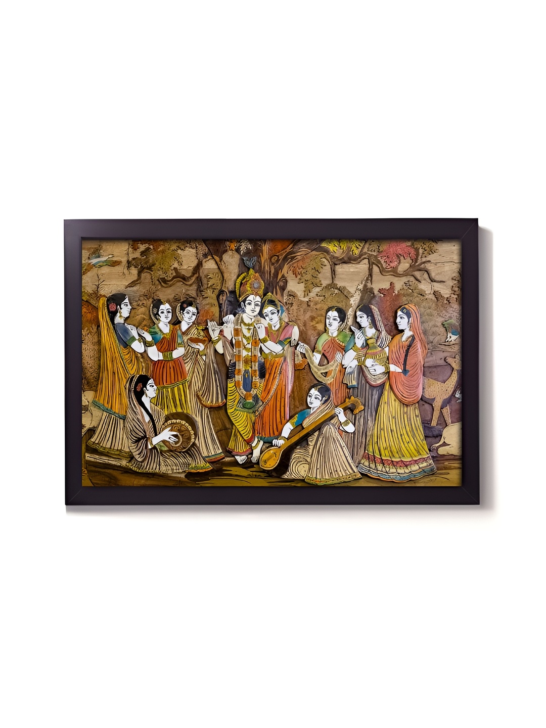 

Aura Brown & White 1 Piece Synthetic Wood Religious Wall Paintings