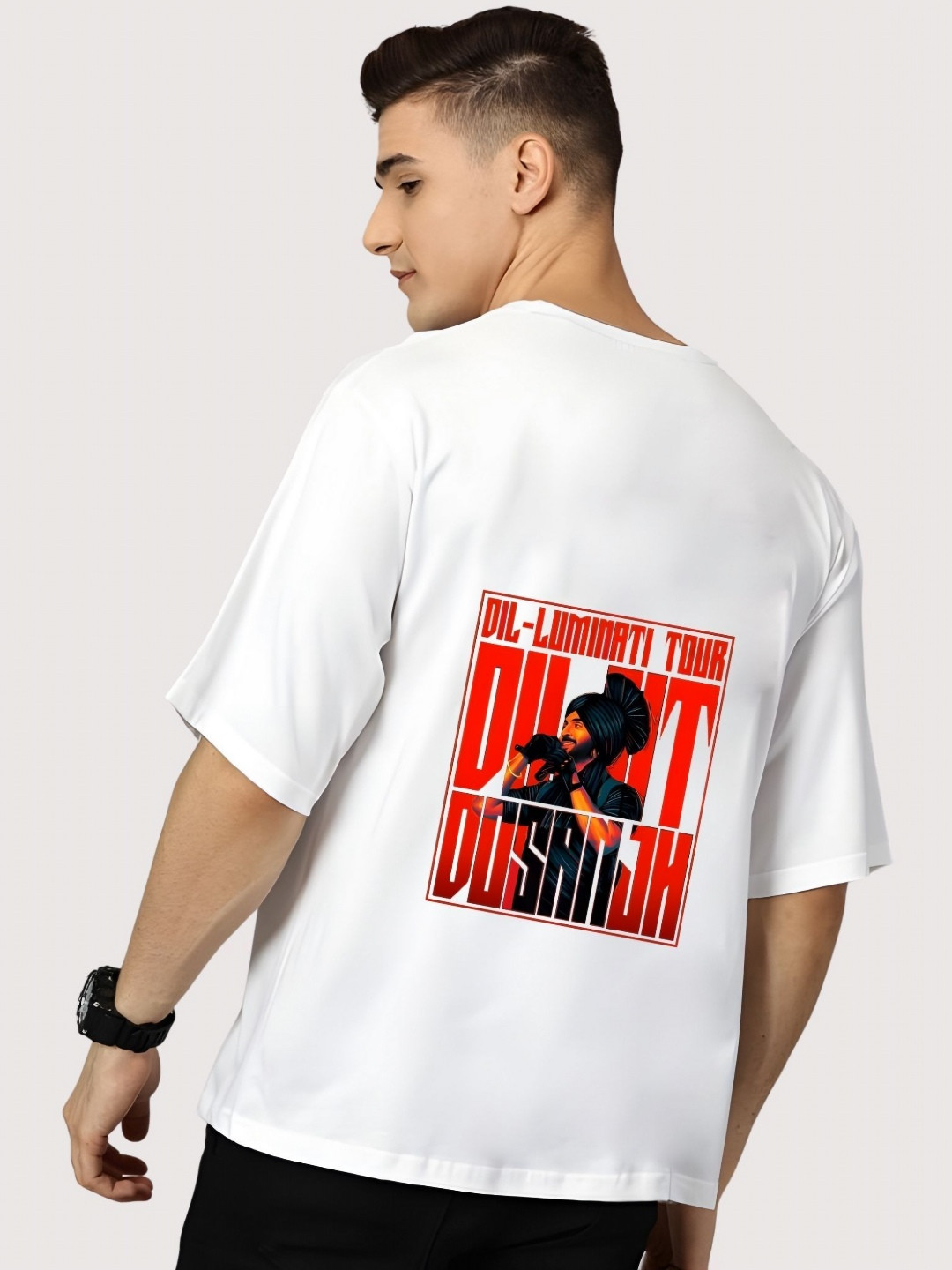 

Moda Rapido Men Drop-Shoulder Sleeves T-shirt, White