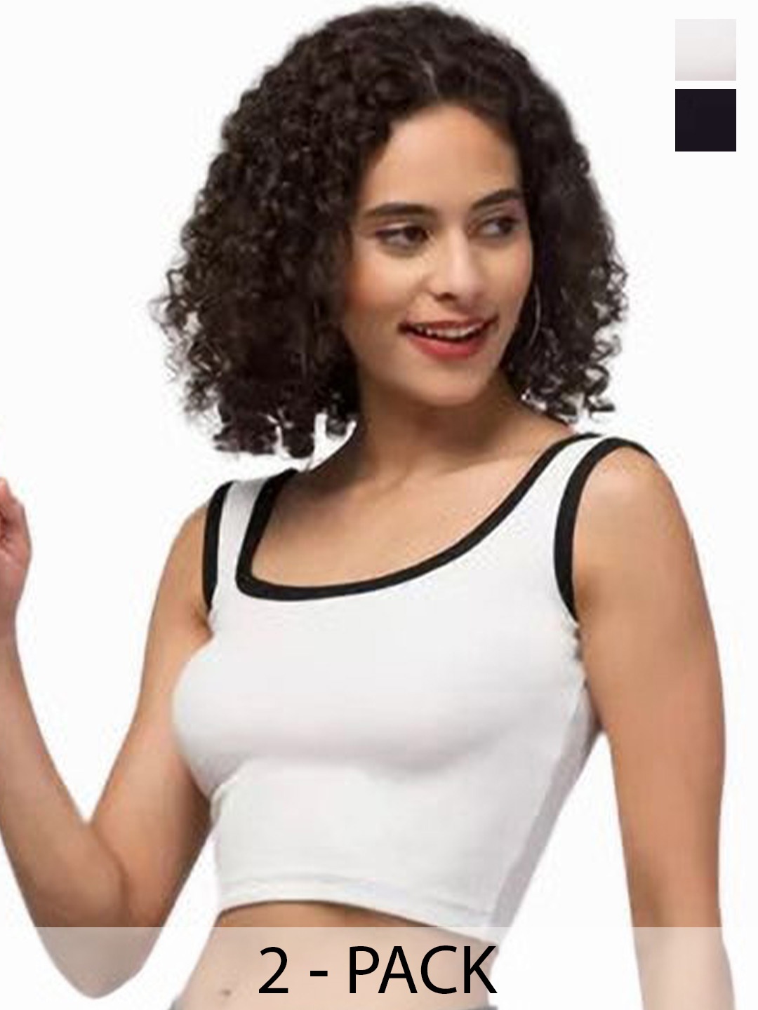 

SRISARAS 2 pack of tank top, Black