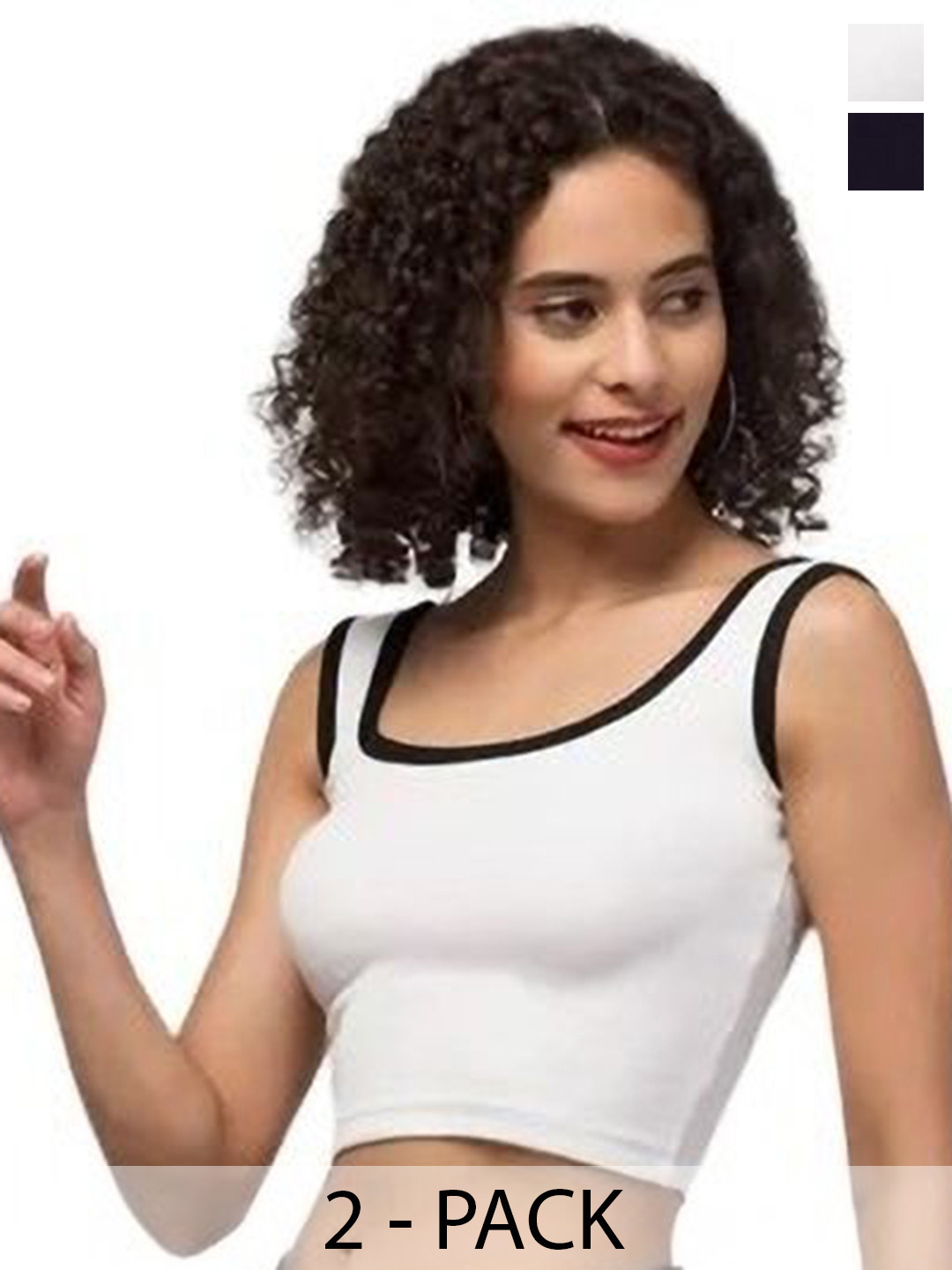 

SRISARAS woman Tank Crop Top, Black