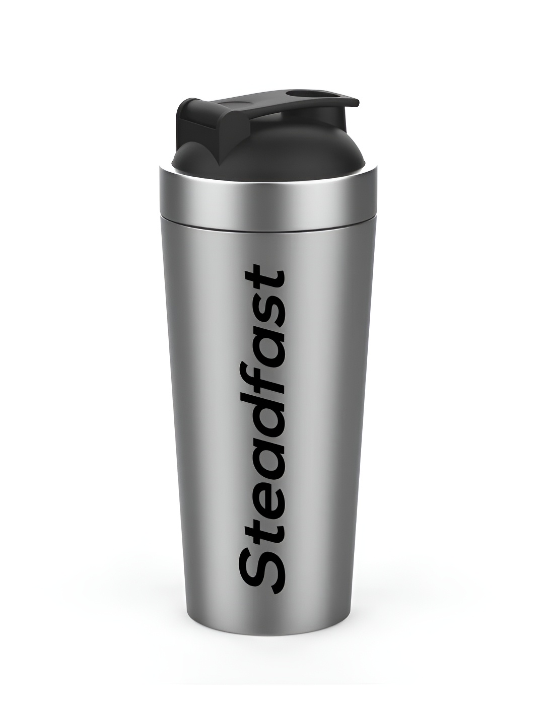 

Steadfast Nutrition Silver-Toned & Black Stainless Steel Shaker Water Bottle 750ml