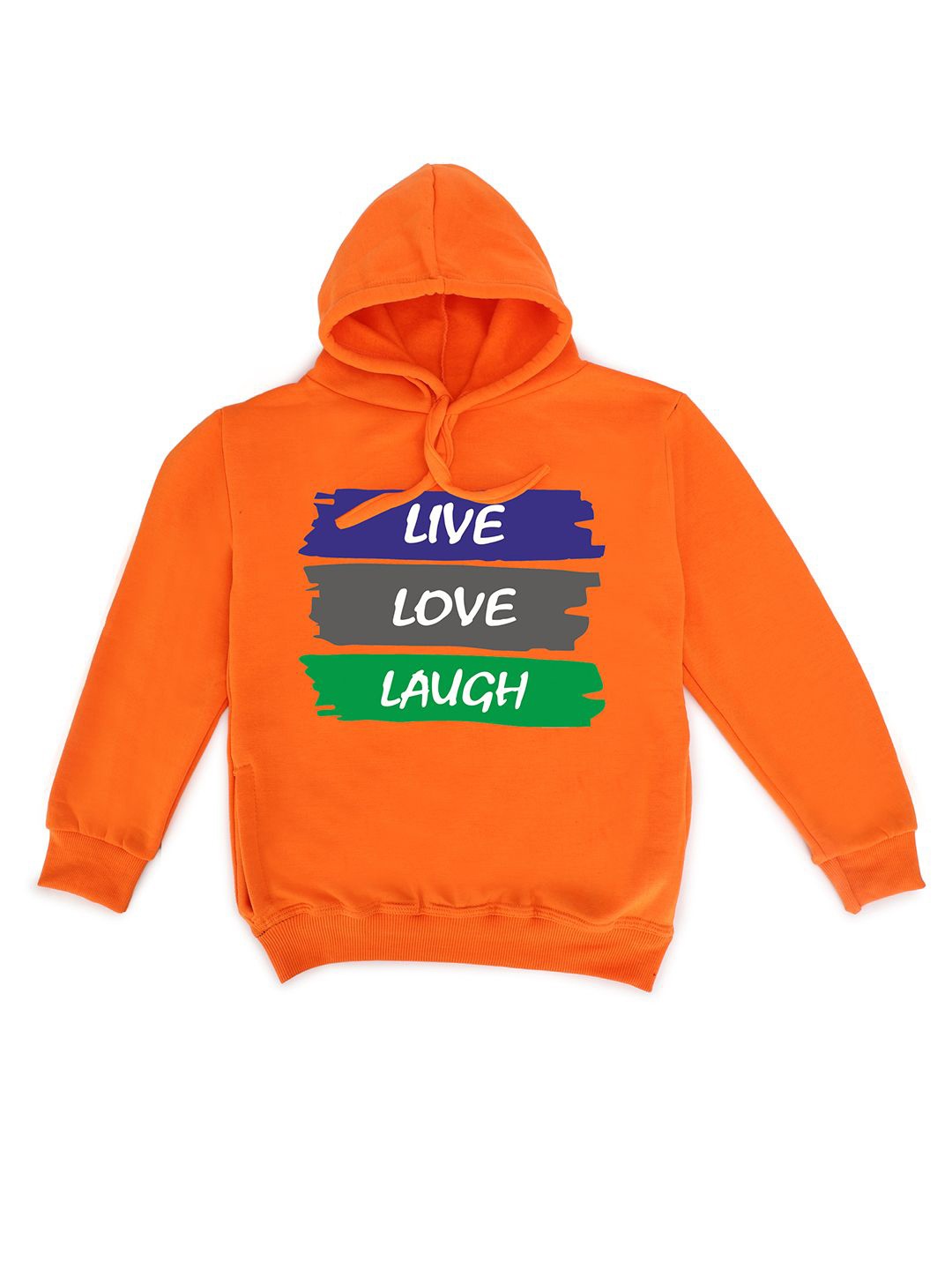 

Fabvio Plus Kids Printed Hooded Pullover Sweatshirt, Orange