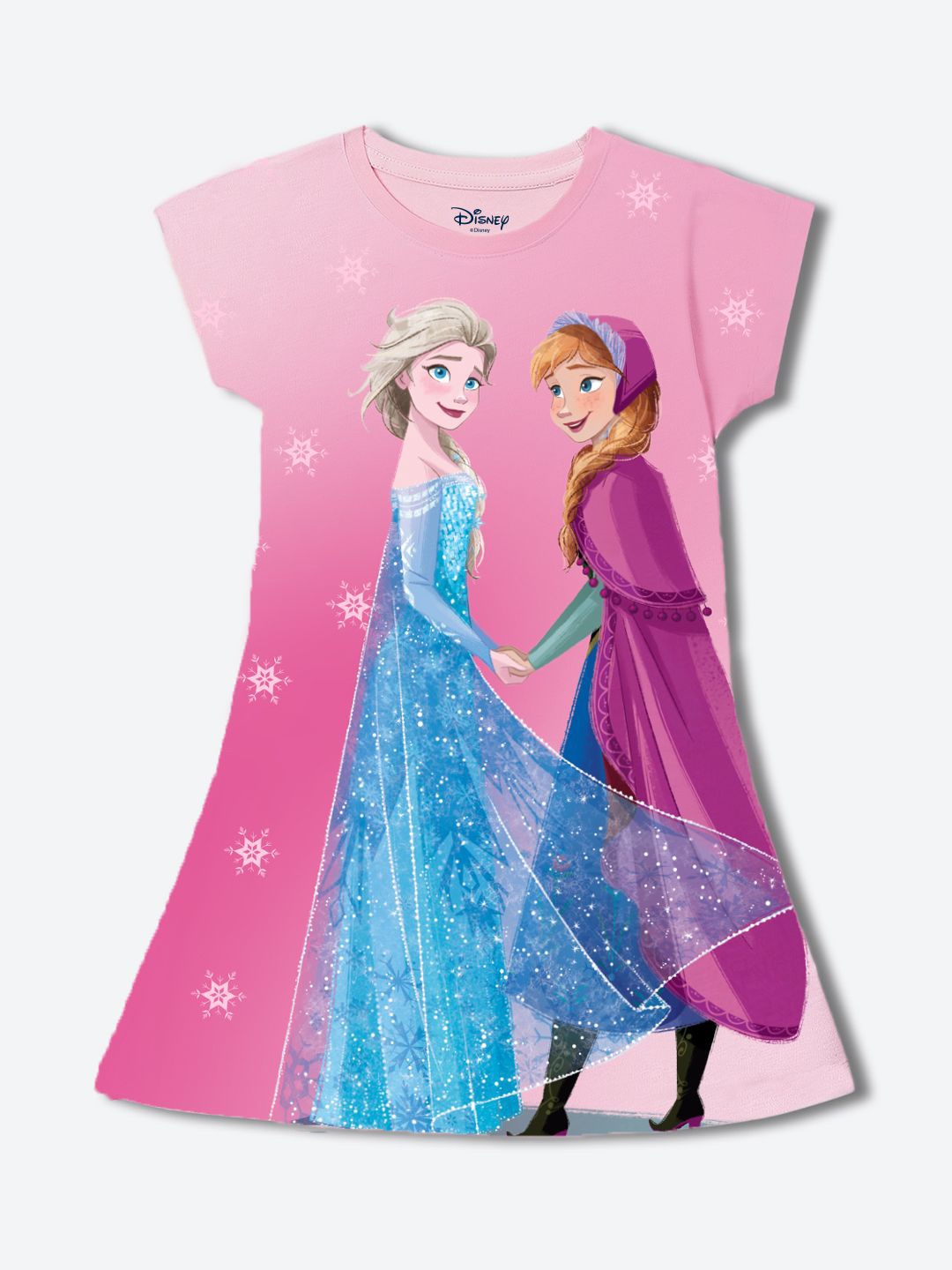 

YK Disney Print A-Line Dress, Pink