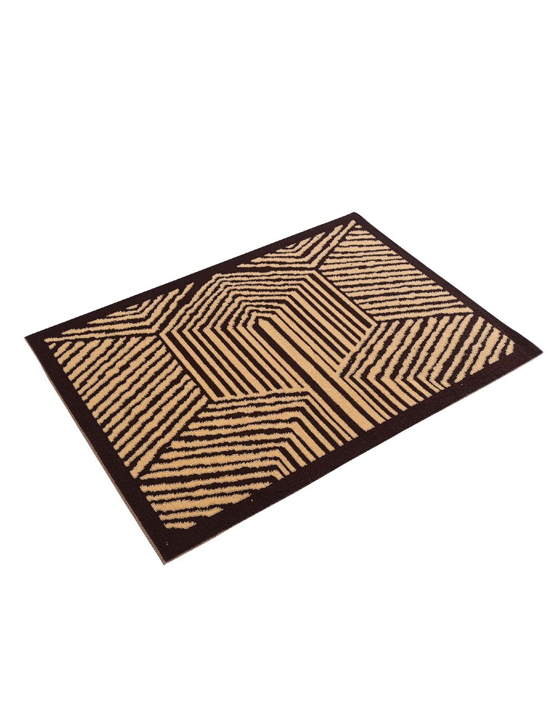 

Kuber Industries Brown & Beige Chevron Printed Rectangular Anti-Skid Doormats