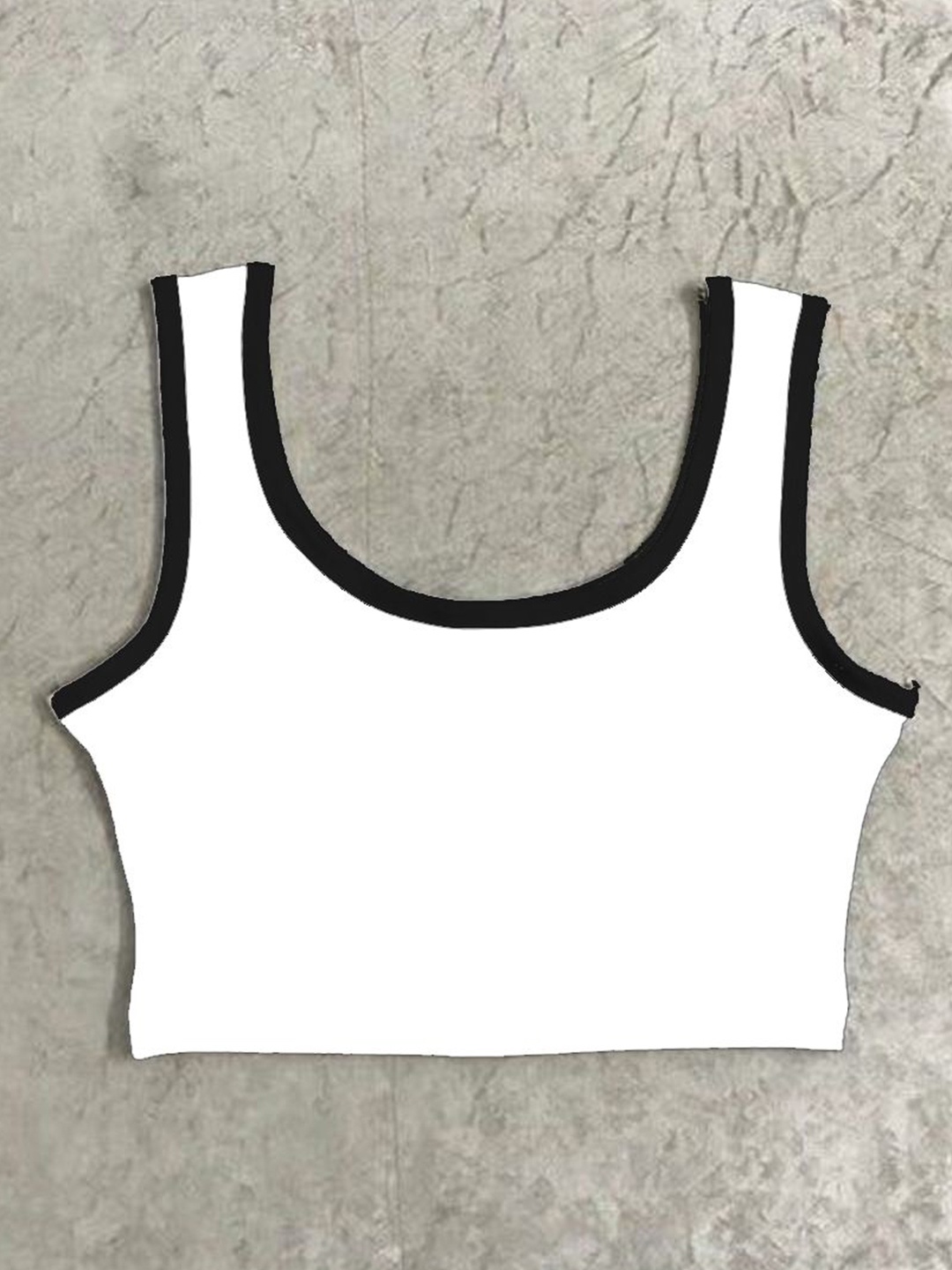 

SRISARAS Women Pack Of 2 Tank Crop Top, White