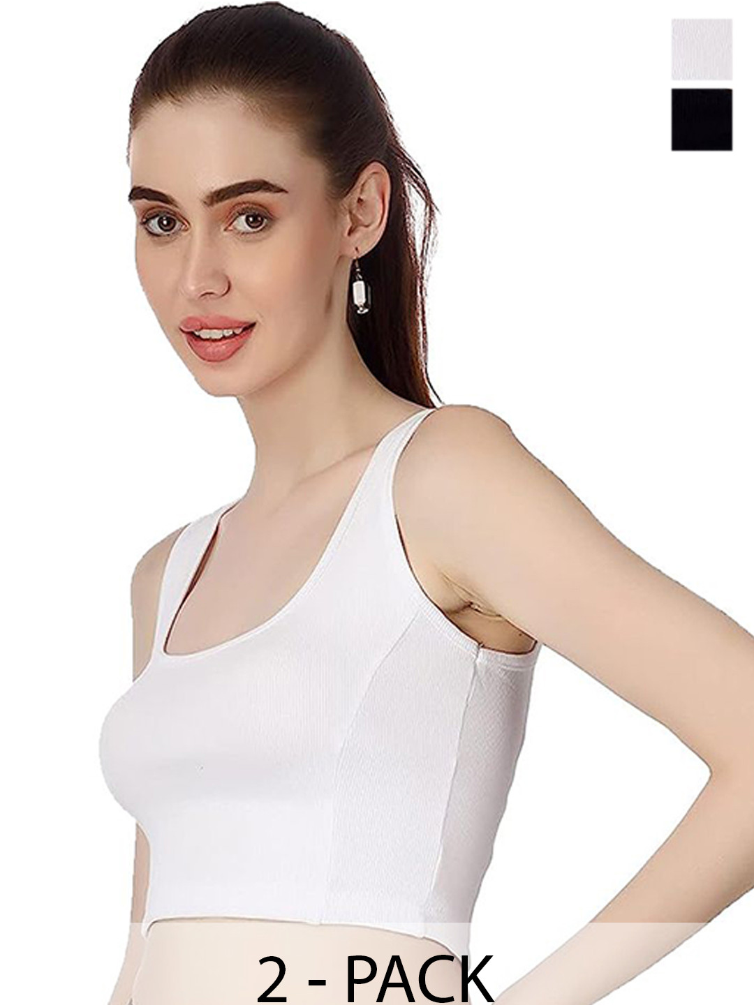 

SRISARAS Tank Crop Top, Black