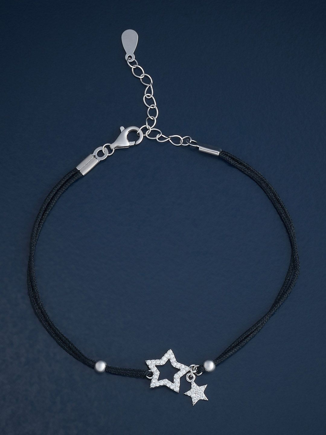 

Kushal's Fashion Jewellery 92.5 Sterling Silver Rhodium-Plated CZ Wraparound Bracelet