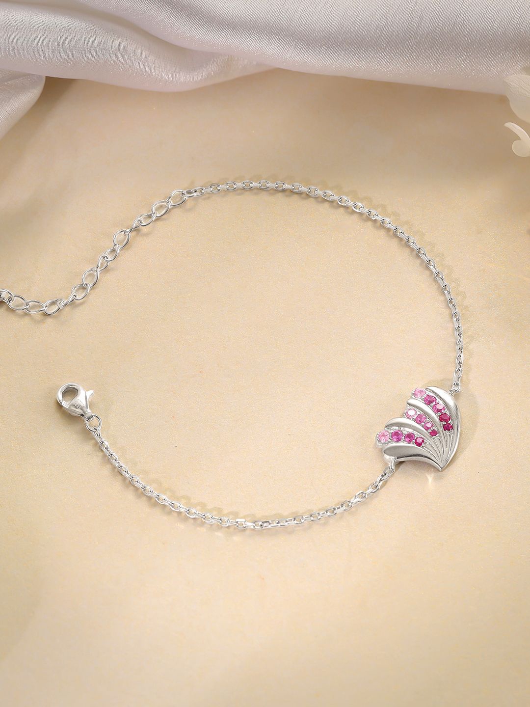 

GIVA 925 Sterling Silver Rhodium-Plated Waveshell Wraparound Bracelet