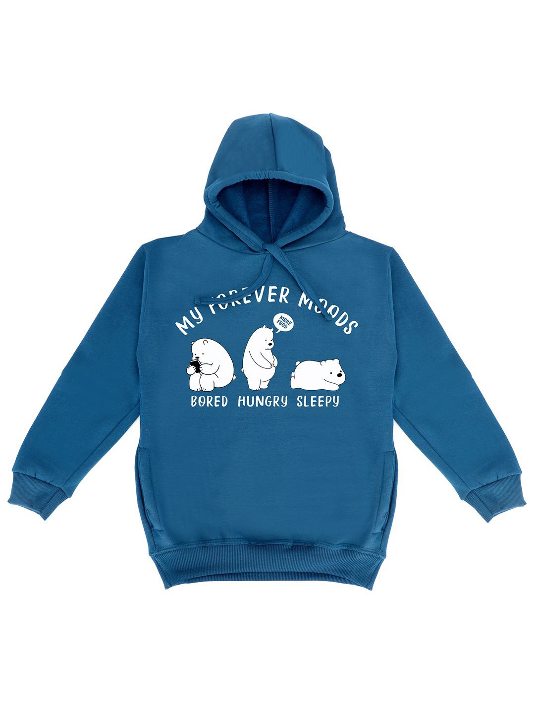 

Fabvio Plus Kids Graphic Printed Hooded Sweatshirt, Blue