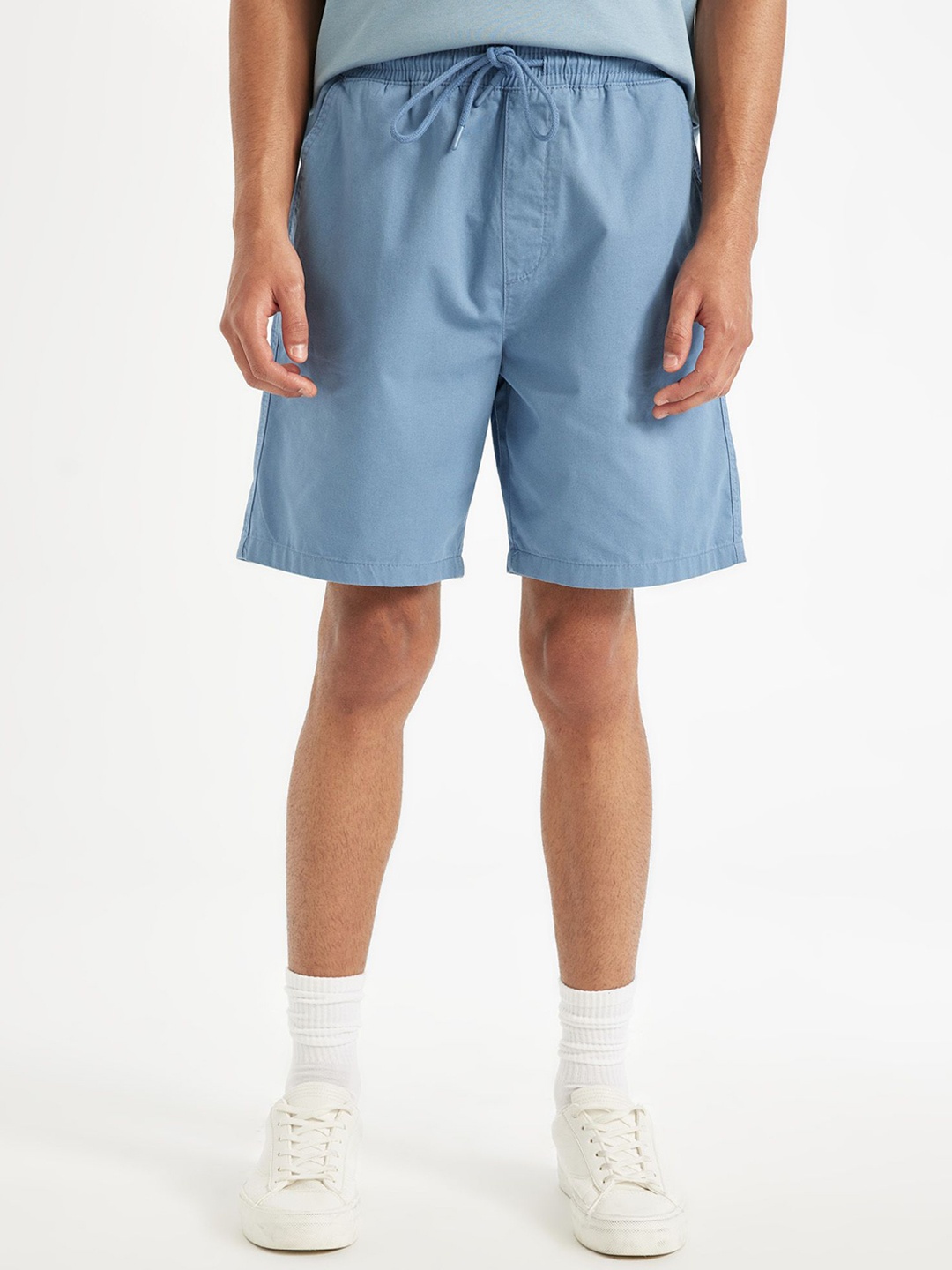 

DeFacto Men Regular Fit Mid-Rise Shorts, Blue