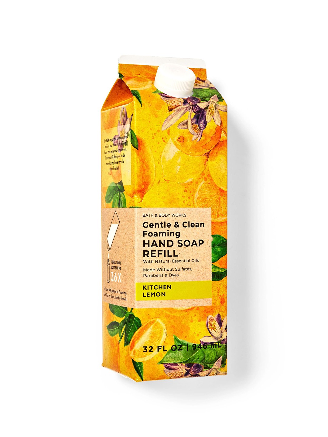 

Bath & Body Works Kitchen Lemon Gentle & Clean Foaming Hand Soap Refill - 946ml, Yellow