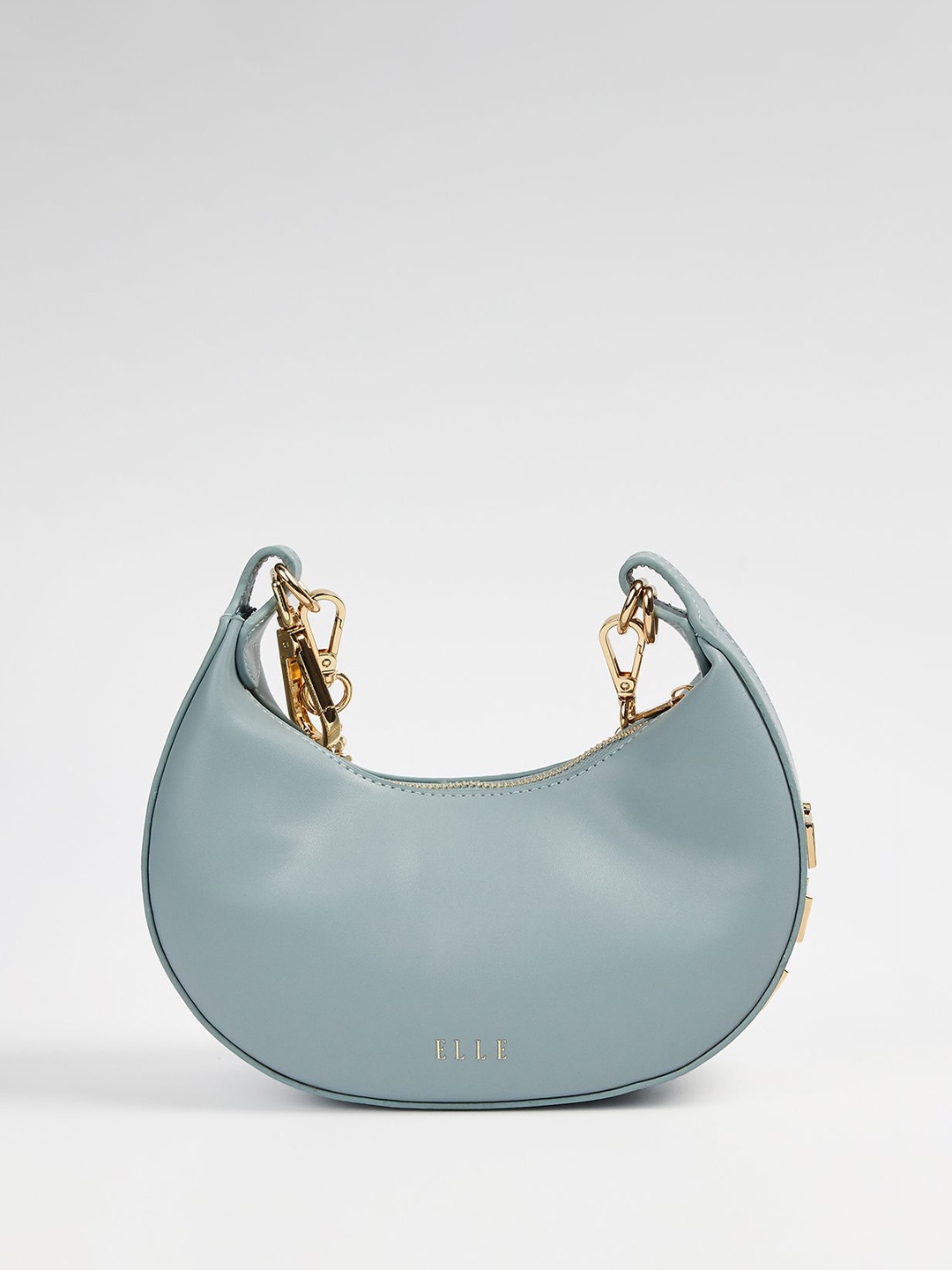 

ELLE Women Solid Half Moon Hobo Bag, Blue