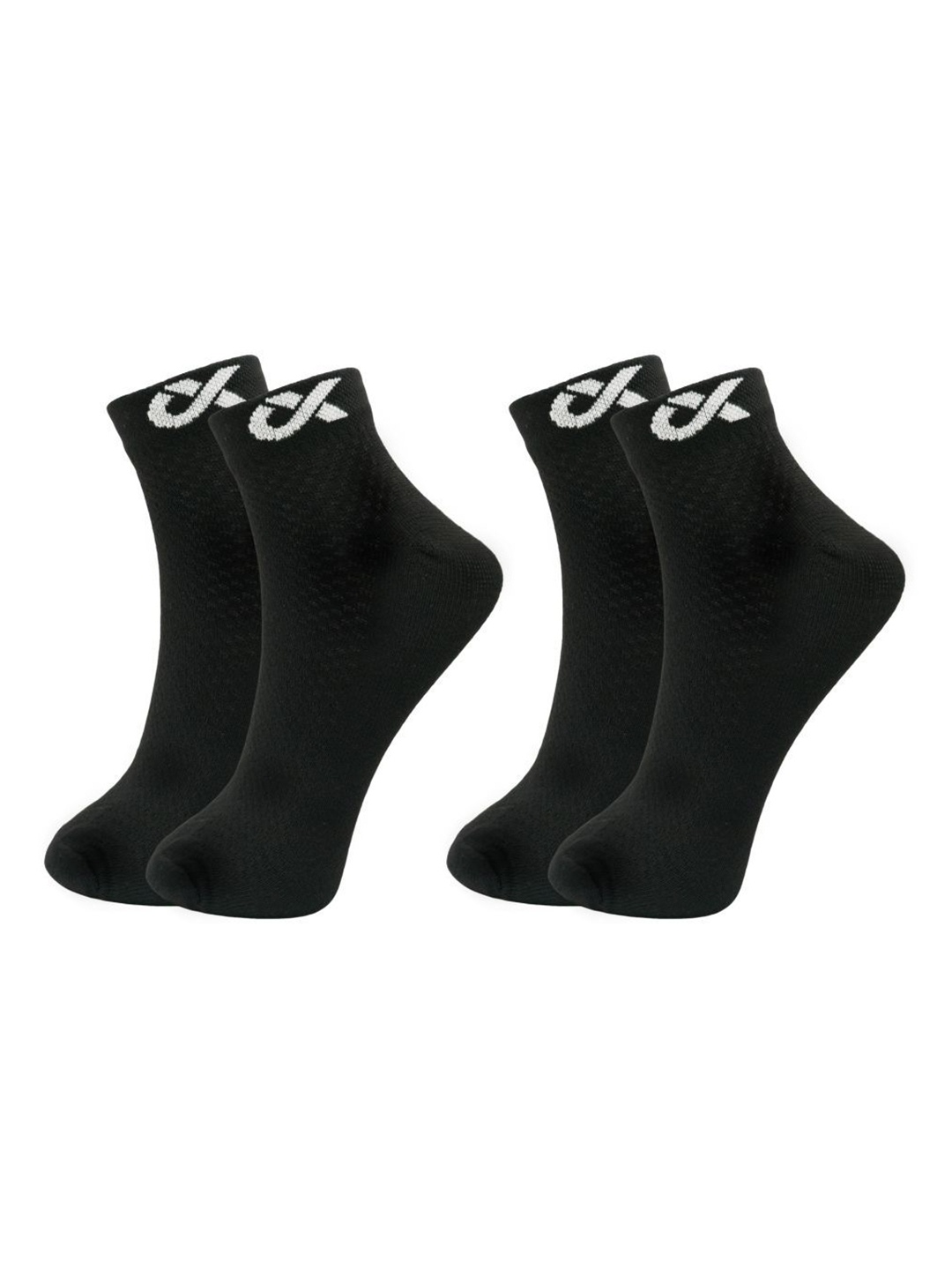 

Xjarvis Unisex Pack Of 2 Ankle-Length Socks, Black