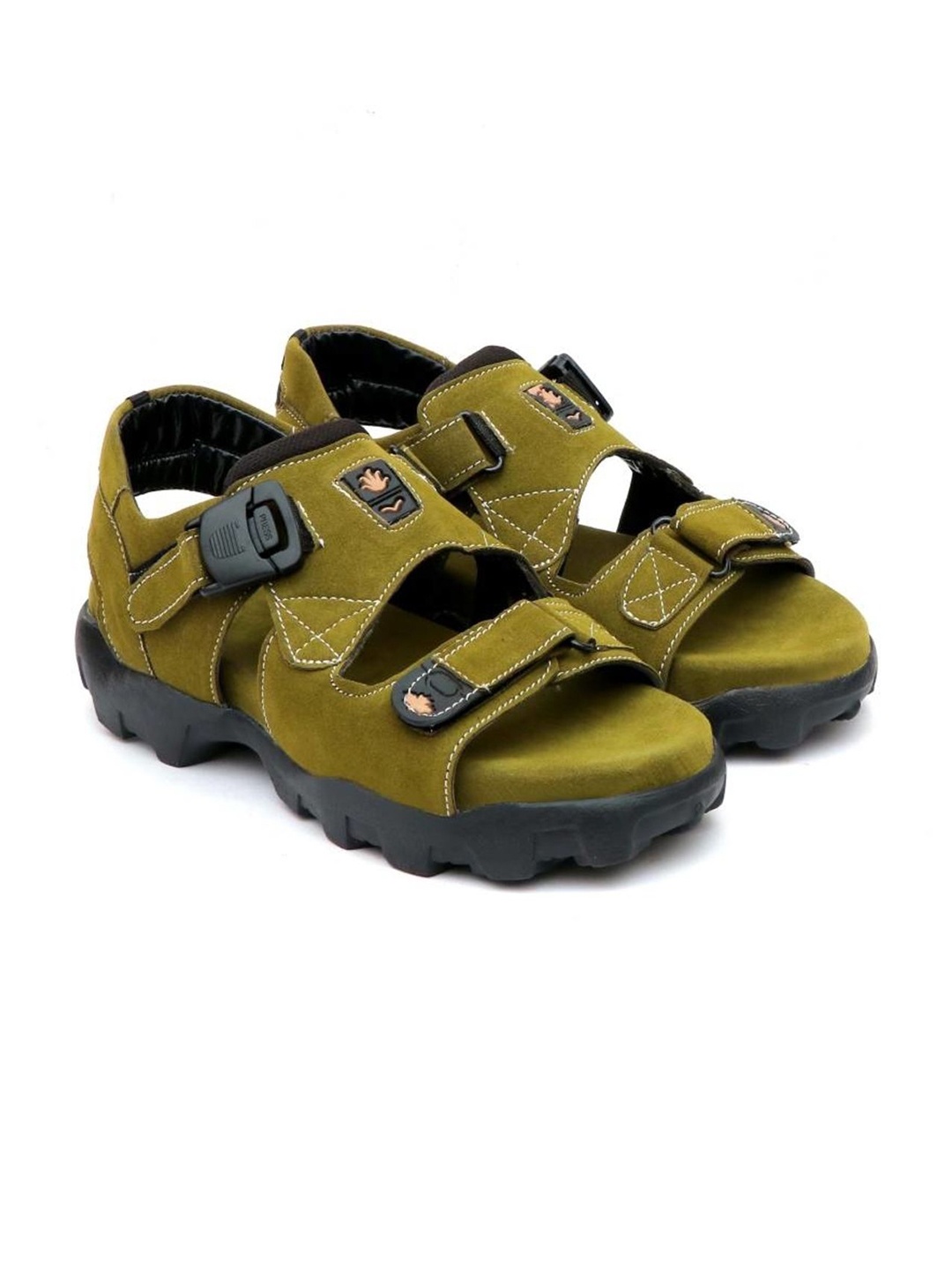 

ROYAL CRUZZ Men Comfort Sandals with Velcro, Green