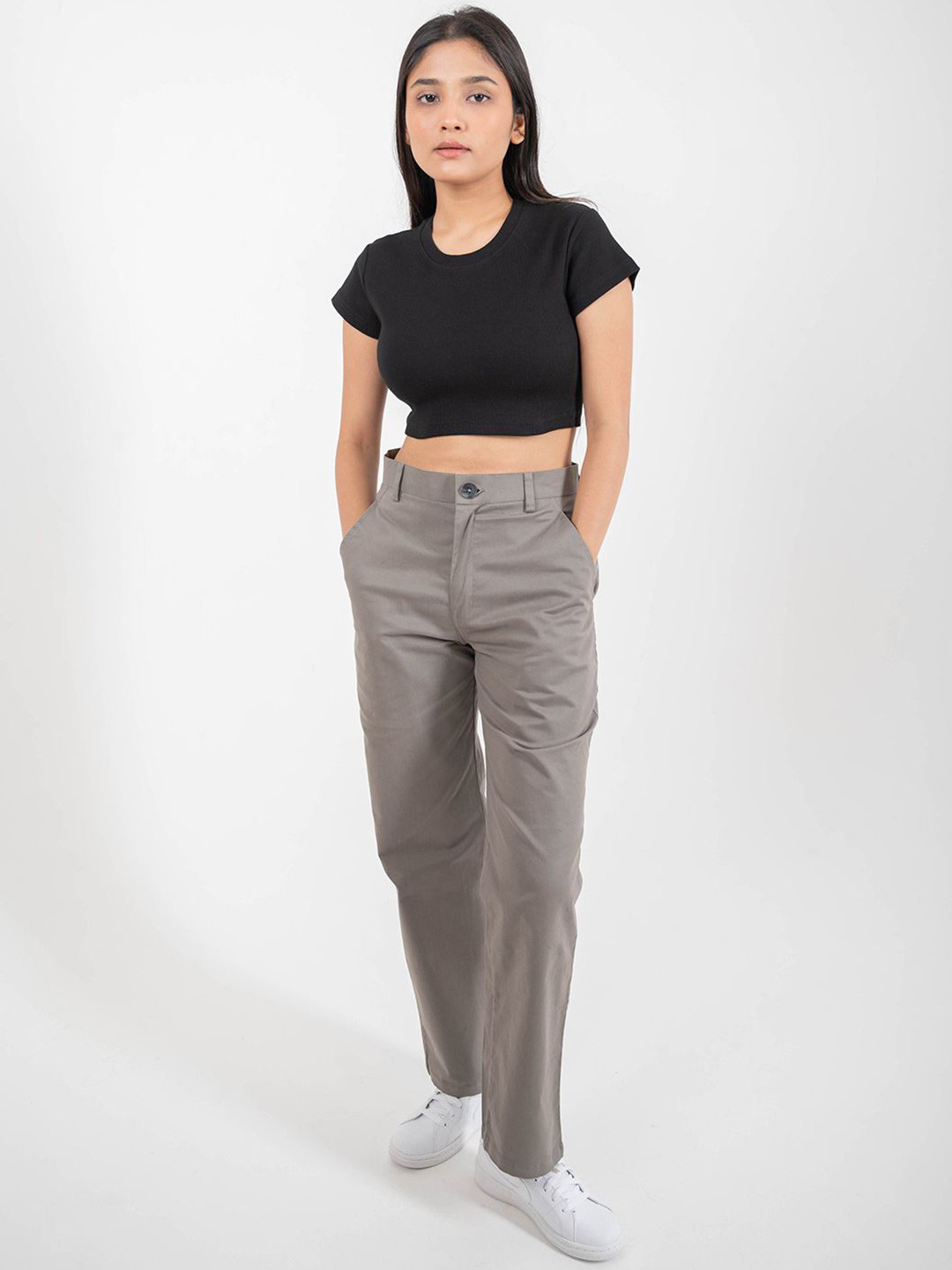 

Desi Minimals Black Sculpt Crop Top