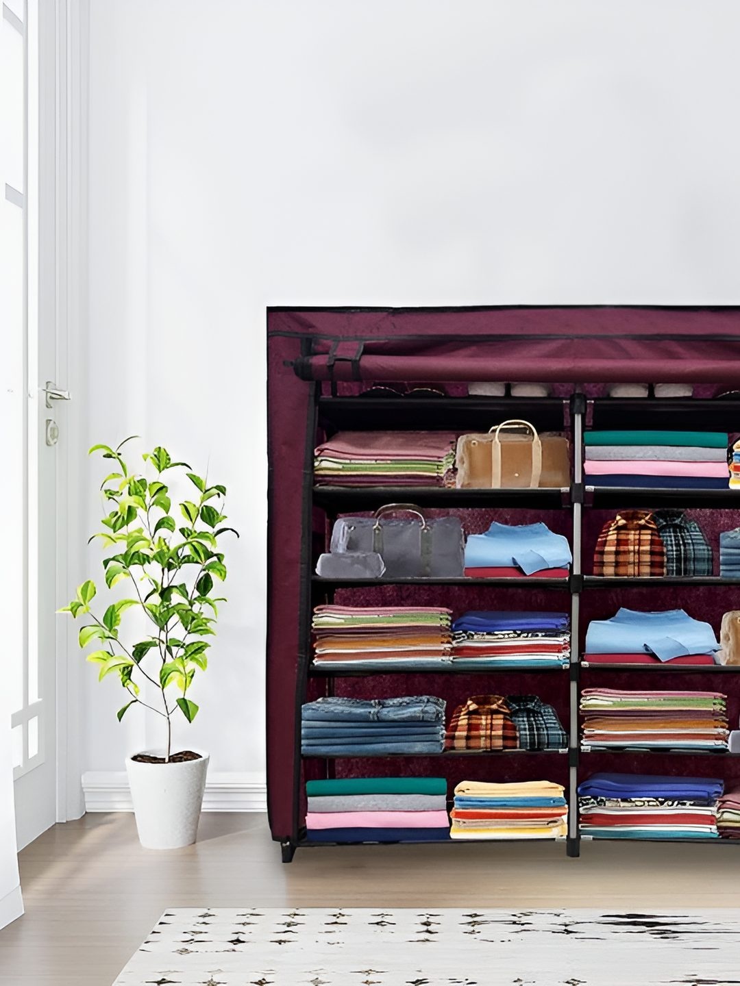 

Urban Choice Maroon & Black 12 Layer Multi-Utility Rack Cover