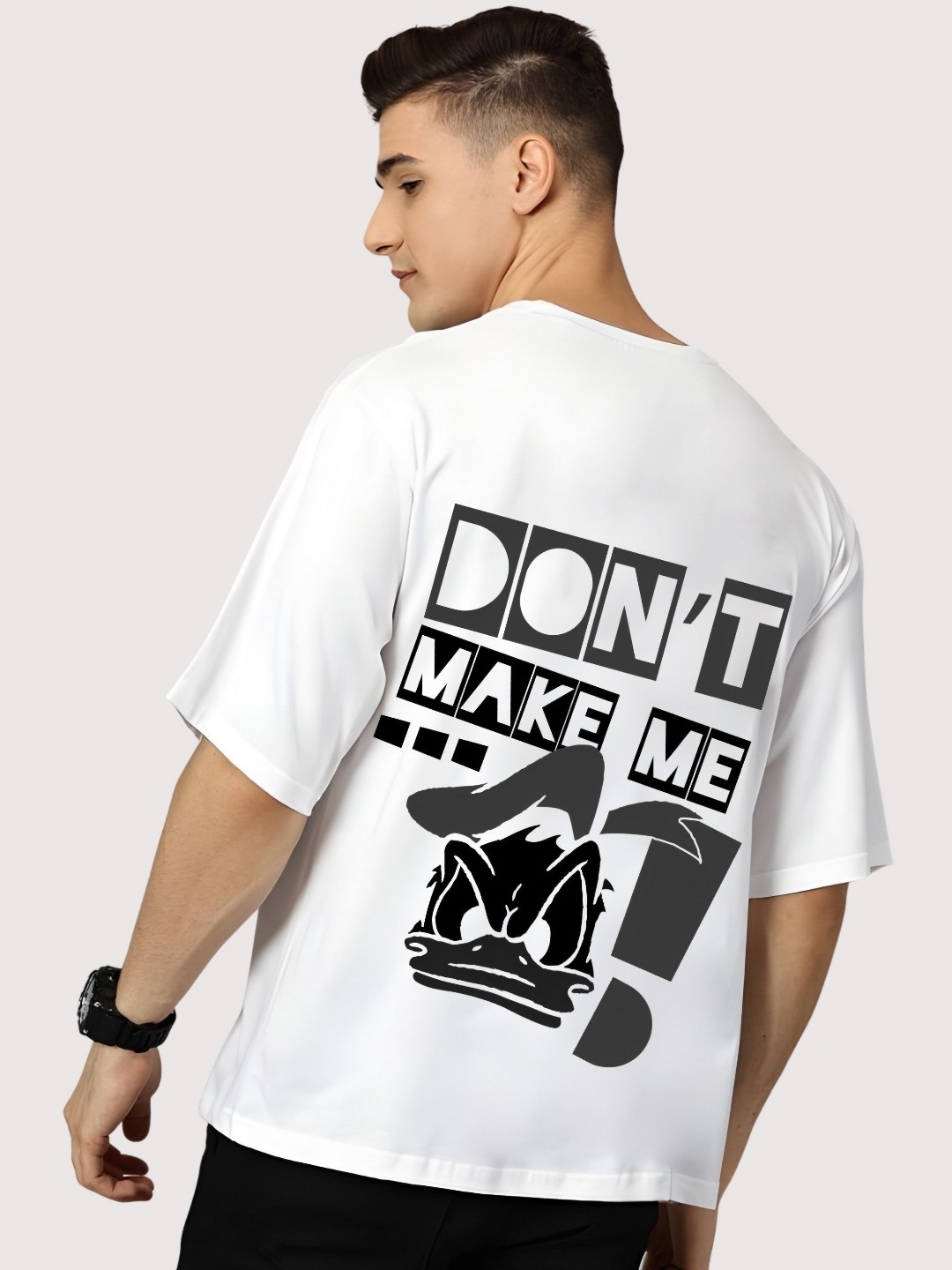 

Moda Rapido Men Drop-Shoulder Sleeves T-shirt, White
