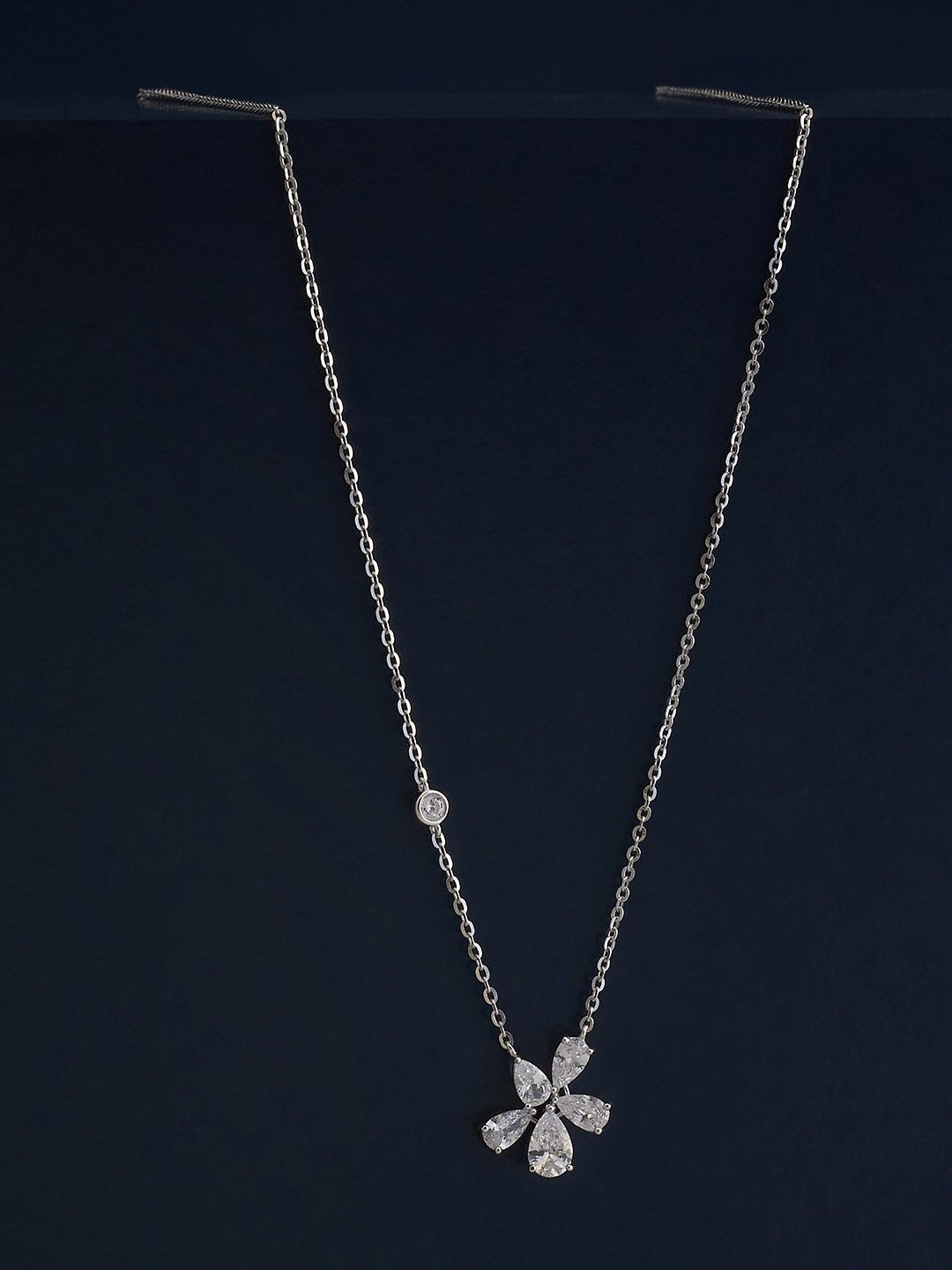 

Kushal's Fashion Jewellery 92.5 Silver Rhodium-Plated Necklace