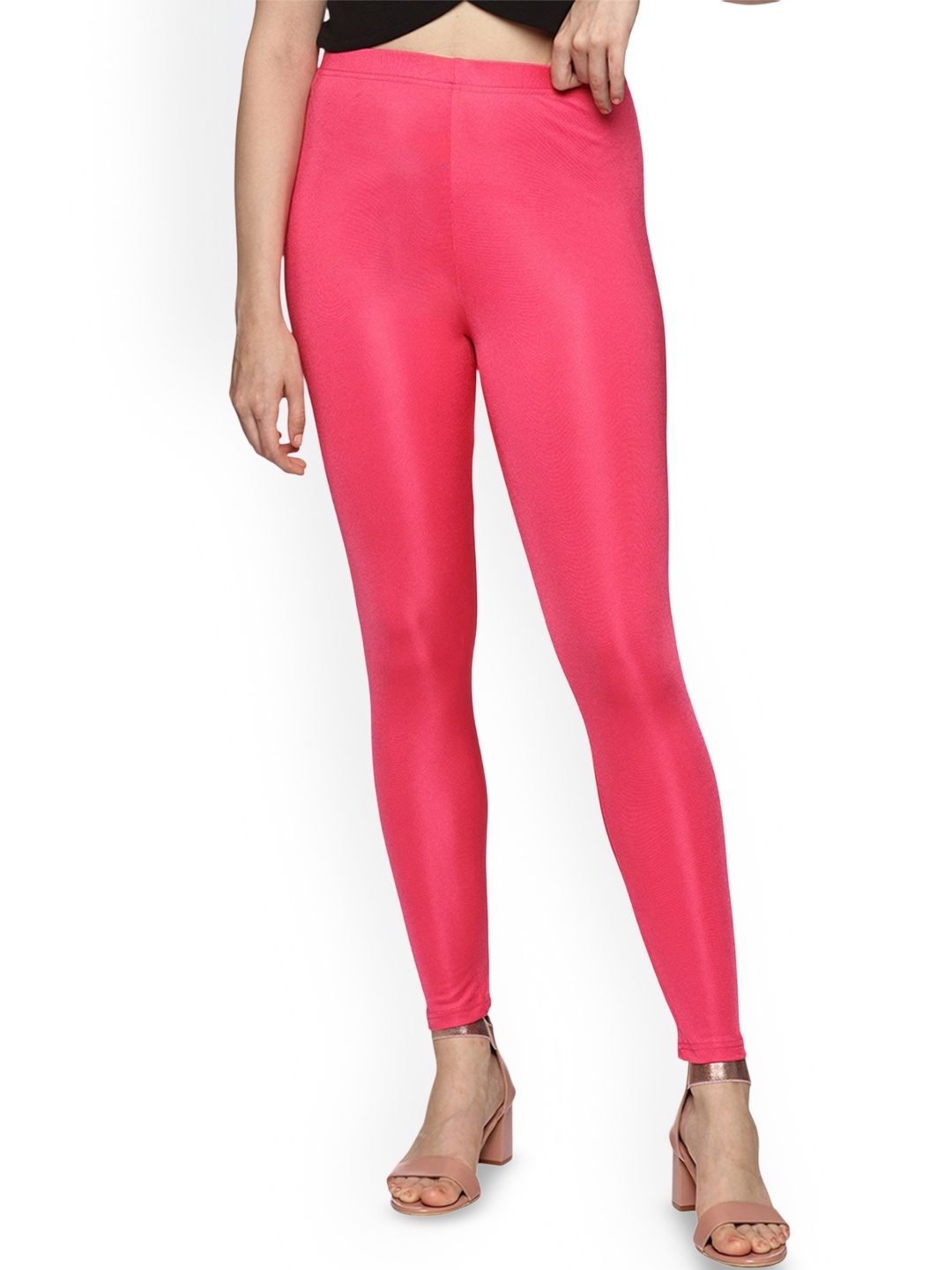 

Coppersmith Women Shimmer Slip On Ankle Length Leggings, Rose