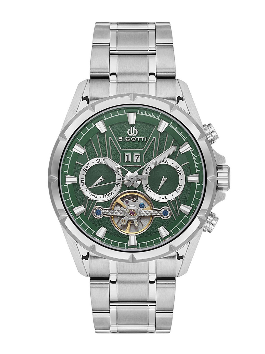 

BIGOTTI Men Dial & Stainless Steel Bracelet Style Straps Analogue Watch BG.1.10597-4, Green