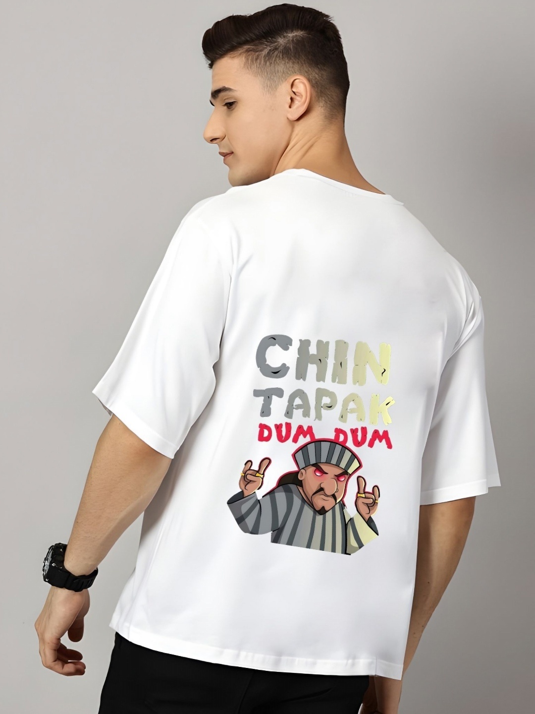 

Moda Rapido Men Graphic Printed Round Neck Cotton Relaxed Fit T-shirt, White