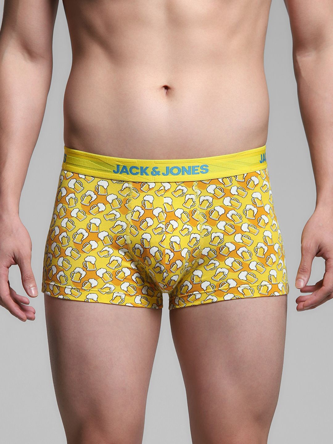 

Jack & Jones Men Printed Short Trunk, Yellow