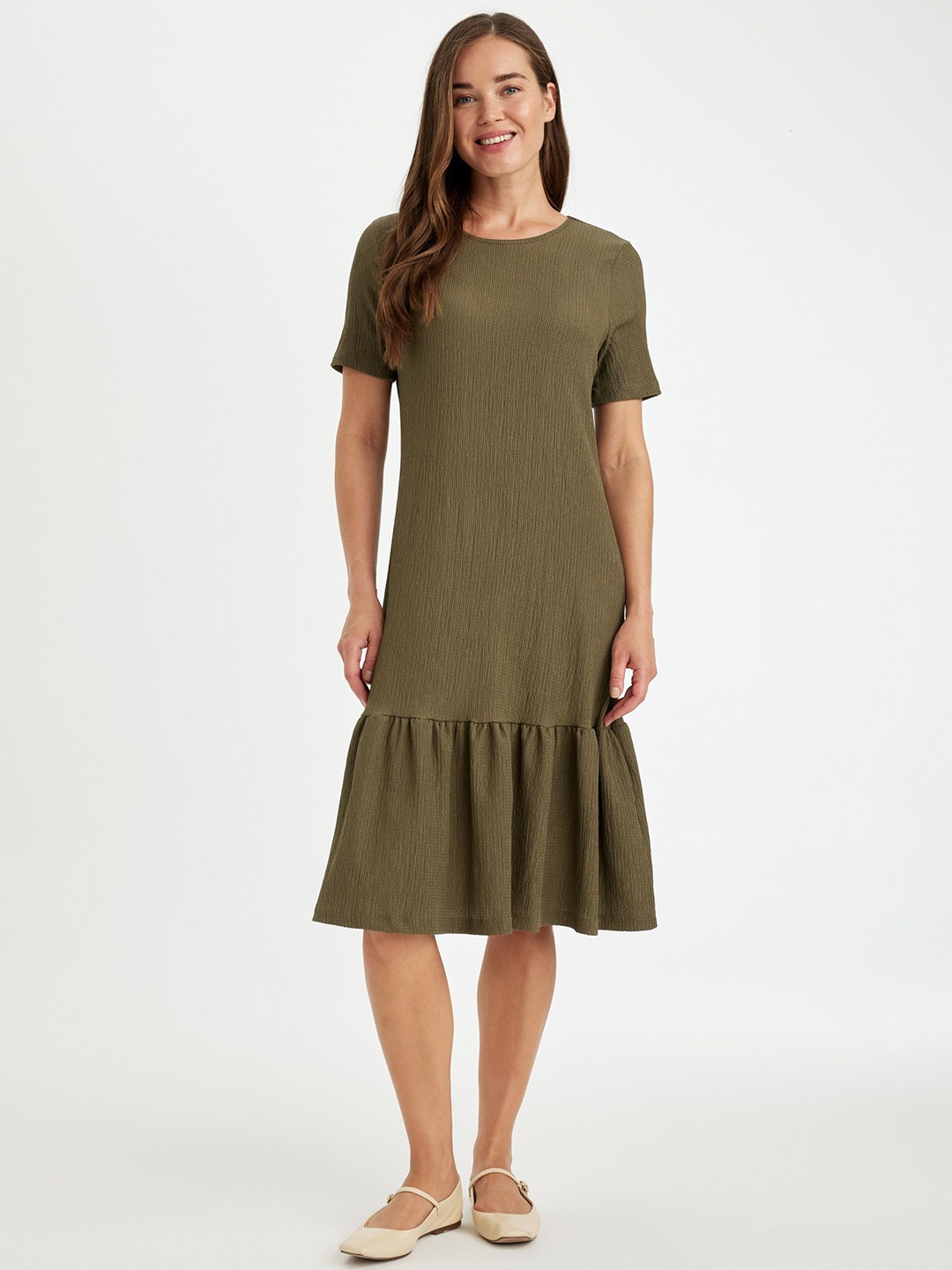 

DeFacto A-Line Dress, Green