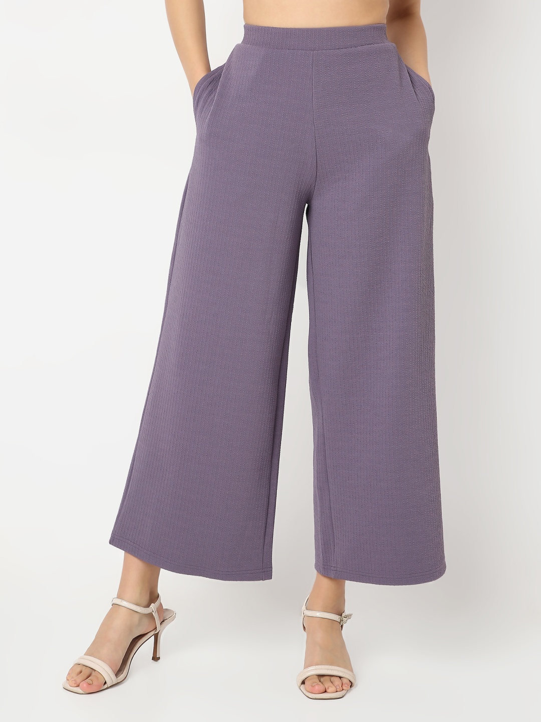 

Smarty Pants Women Relaxed Straight Leg Mom Fit Lint Free Cotton Parallel Trouser, Purple