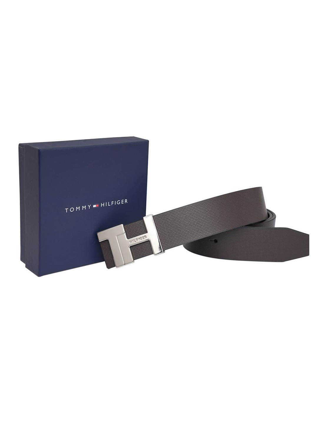 

Tommy Hilfiger Men Leather Reversible Formal Belt, Brown