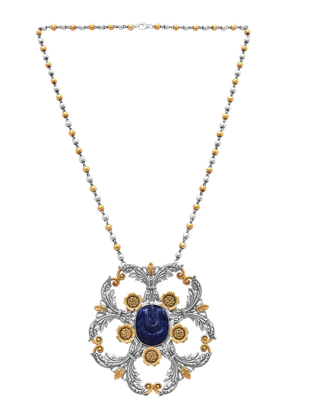 

925 SILLER Silver Rhodium-Plated Antique Necklace